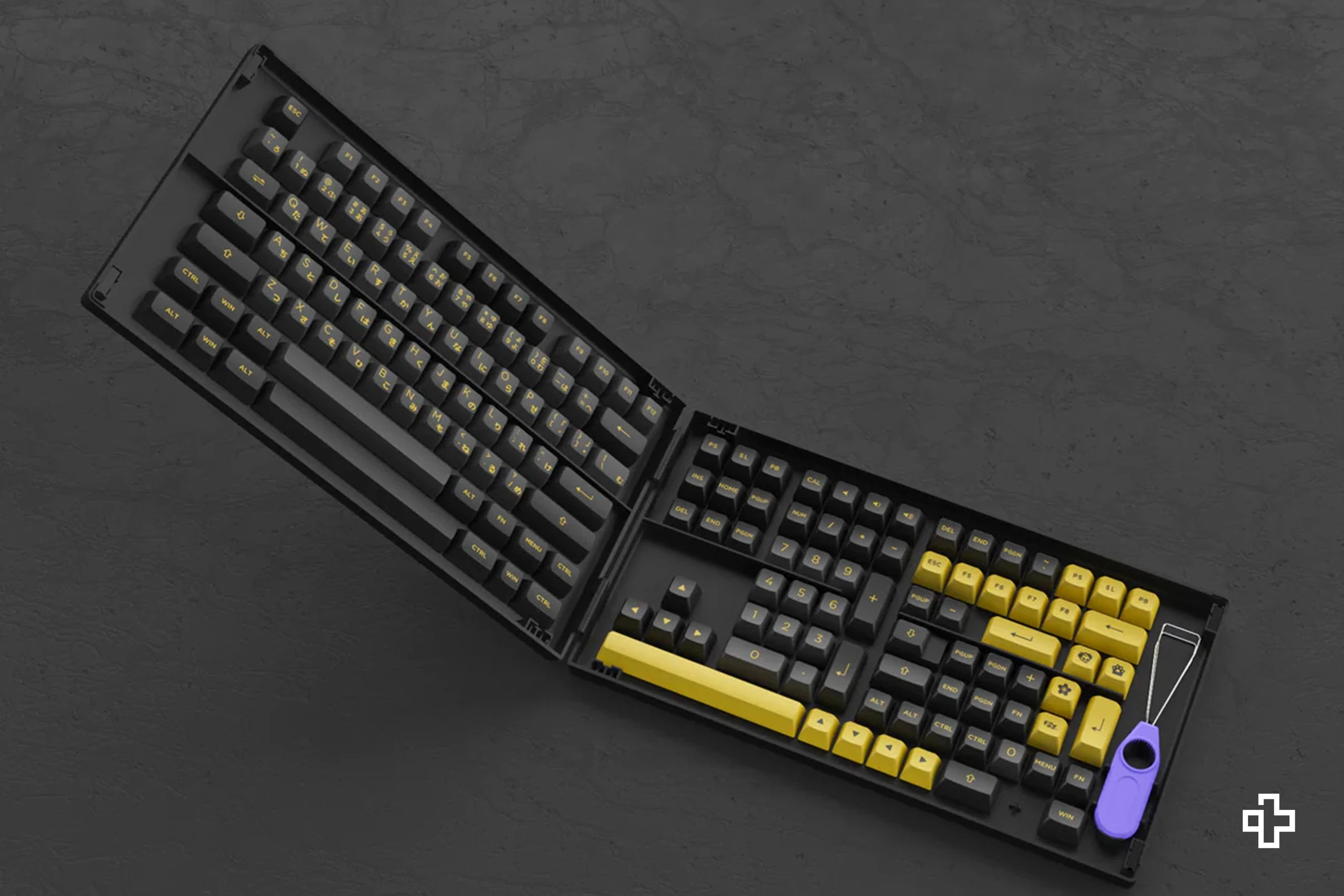 Set Taste Black and Gold Hiragana PBT Double Shot Profile ASA