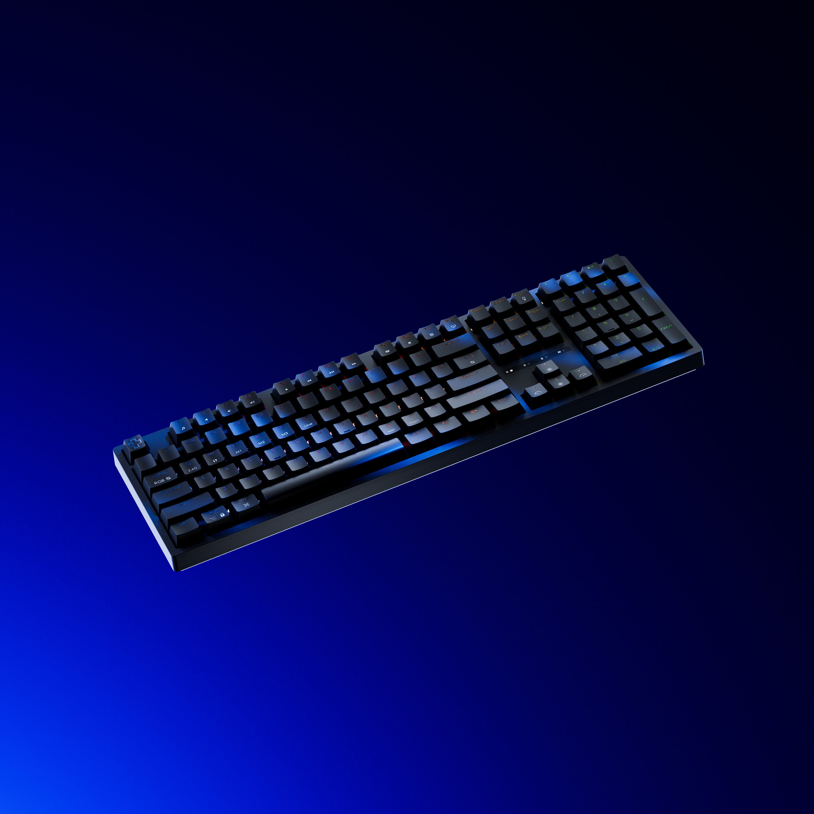 QwertyKey H100 Black Bluetooth Wireless Hotswap RGB Mechanical Gaming Keyboard