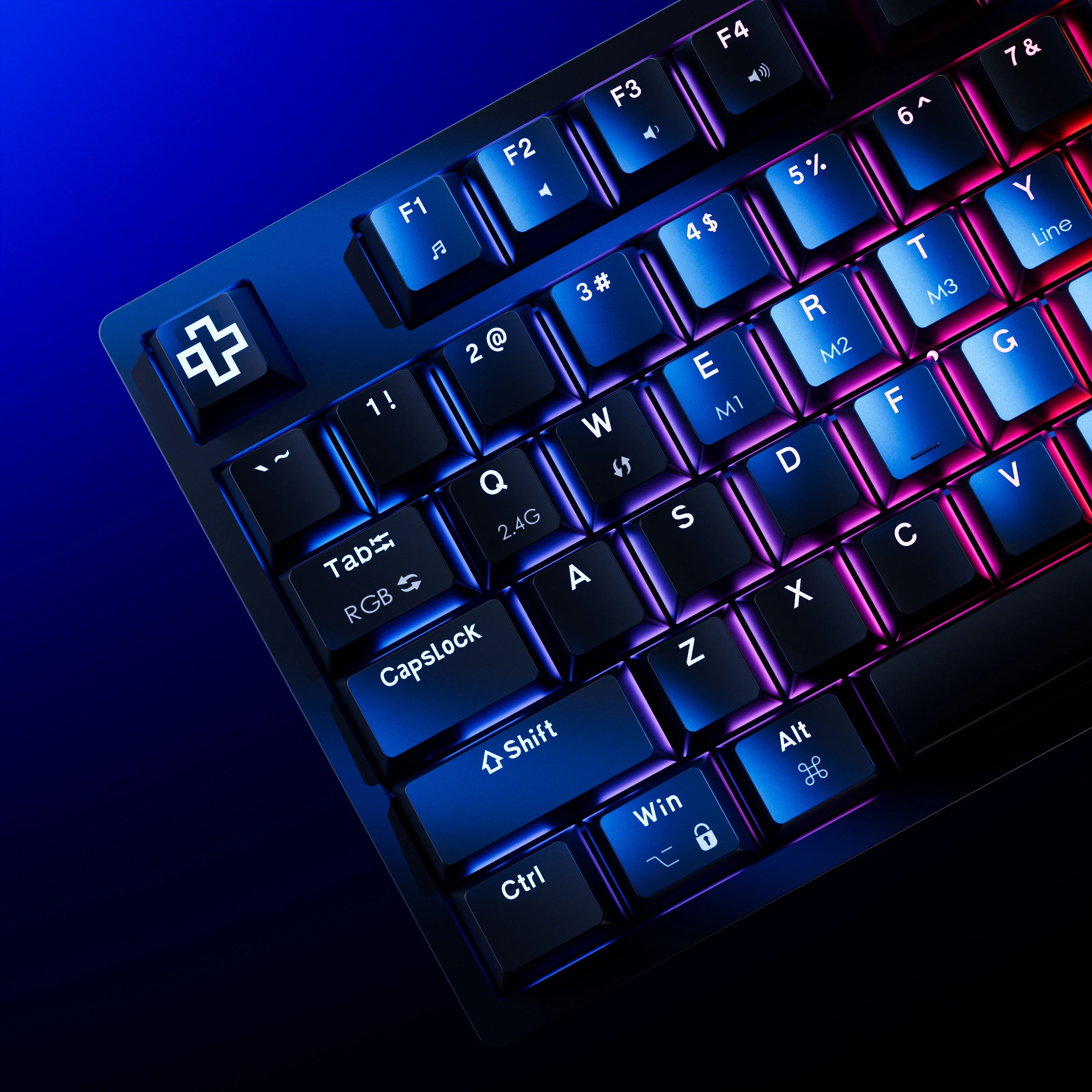 QwertyKey H100 Negra Bluetooth Inalámbrica Hotswap RGB Teclado Mecánico Gaming