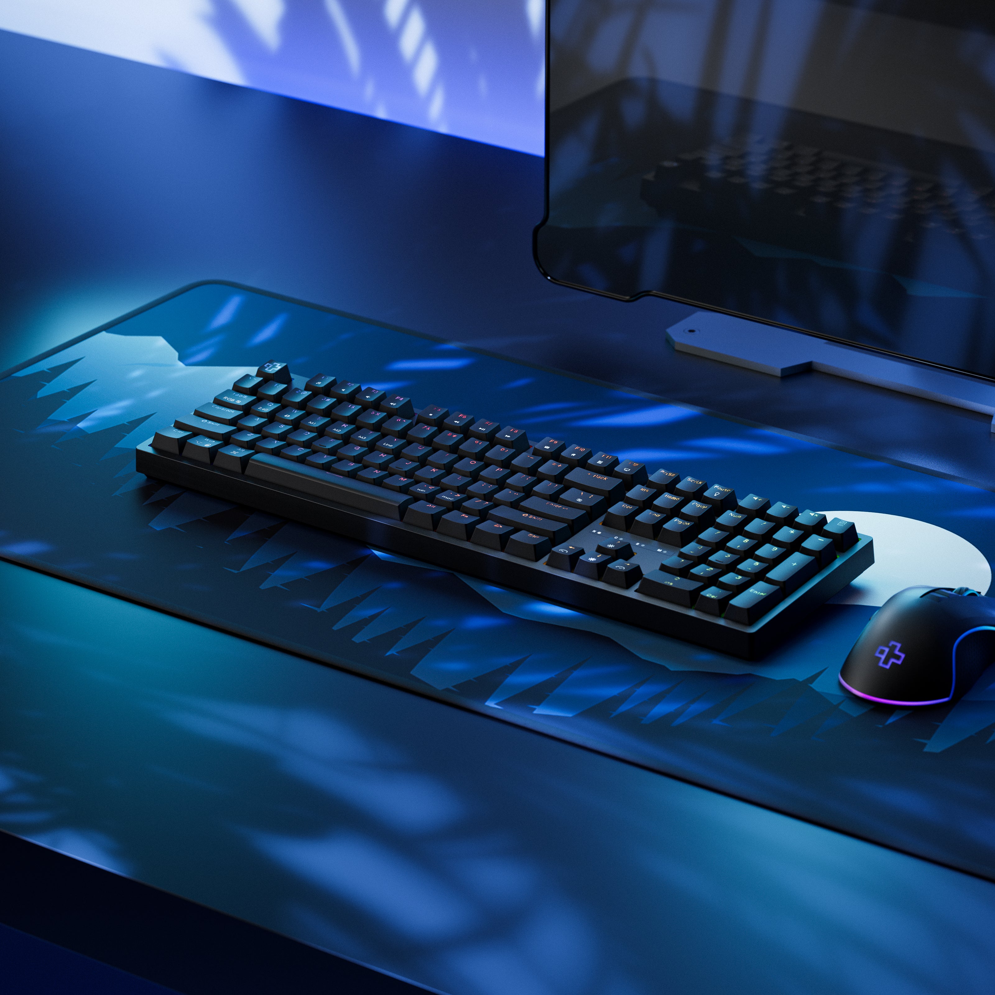 QwertyKey H100 Black Bluetooth Wireless Hotswap RGB Mechanical Gaming Keyboard