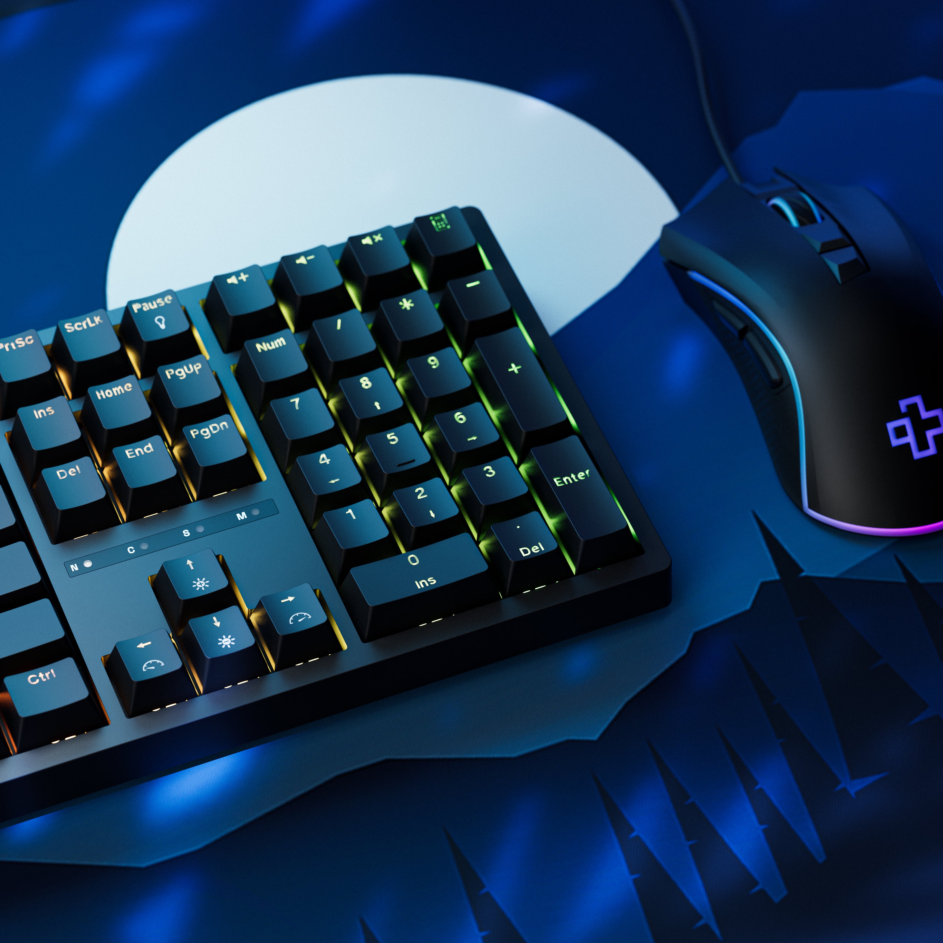 QwertyKey H100 Black Bluetooth Wireless Hotswap RGB Mechanical Gaming Keyboard