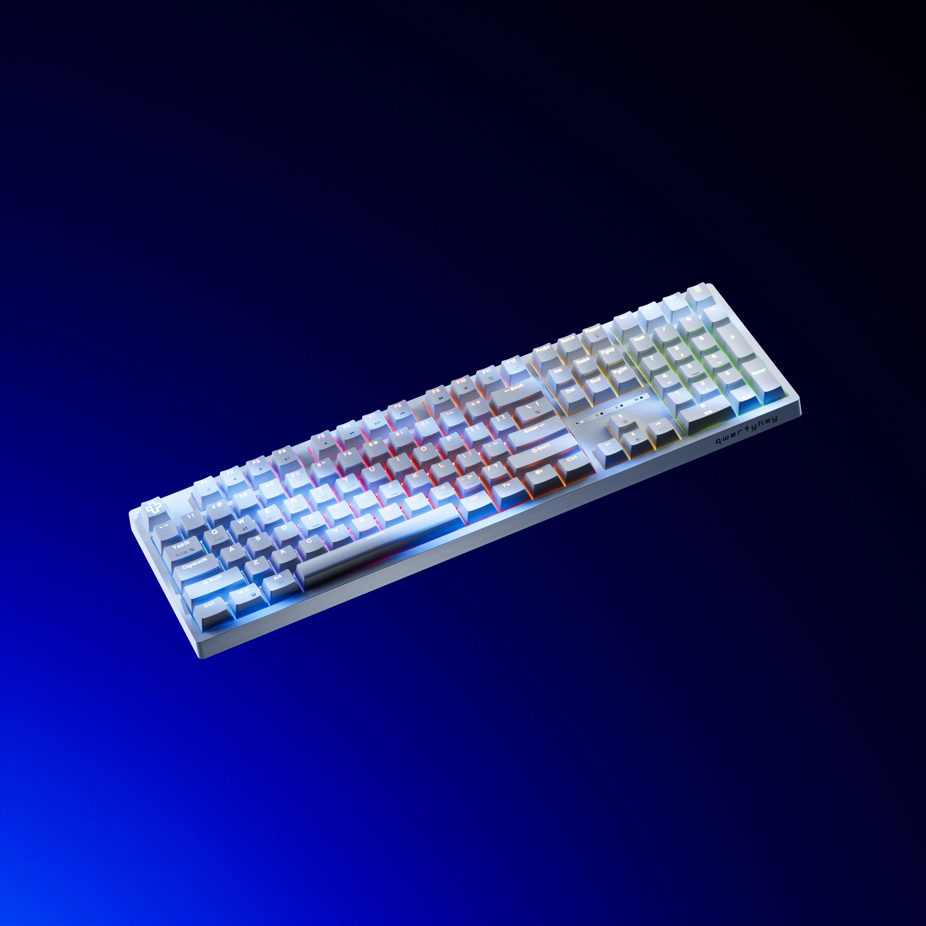 QwertyKey H100 Alba Bluetooth Inalámbrica Hotswap RGB Teclado Mecánico Gaming