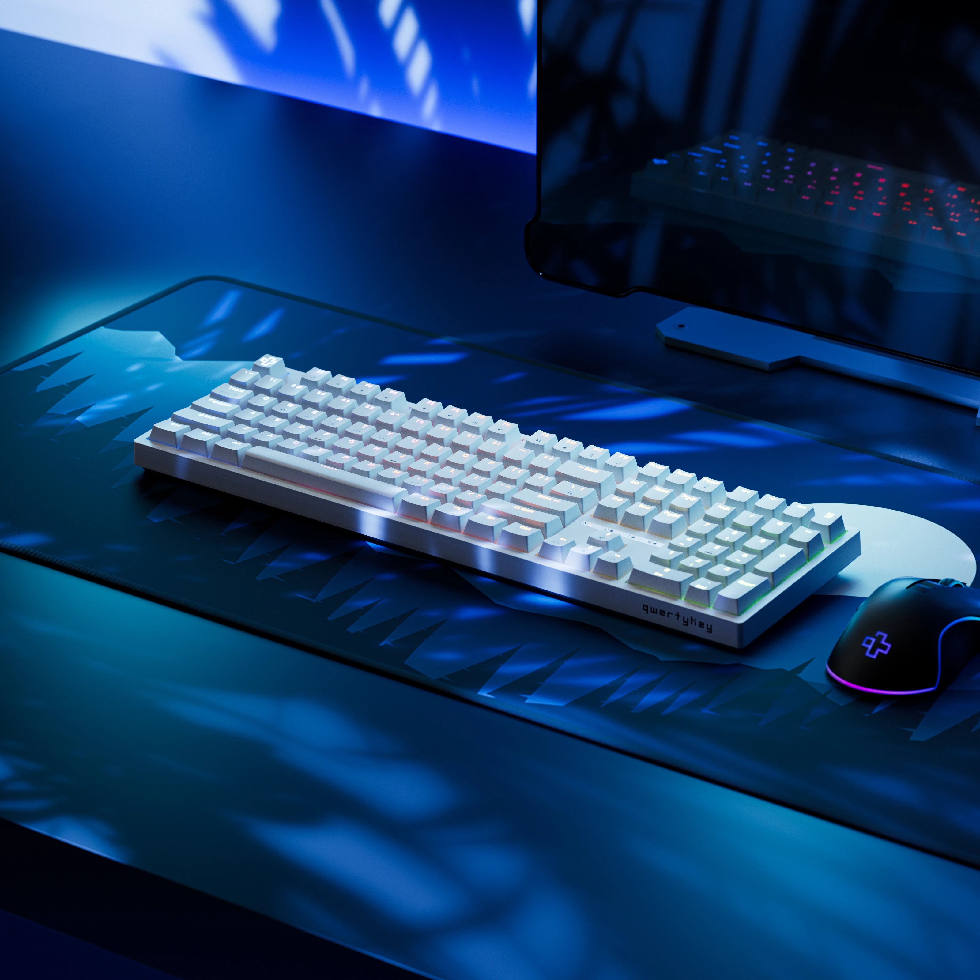 QwertyKey H100 Alba Bluetooth Inalámbrica Hotswap RGB Teclado Mecánico Gaming