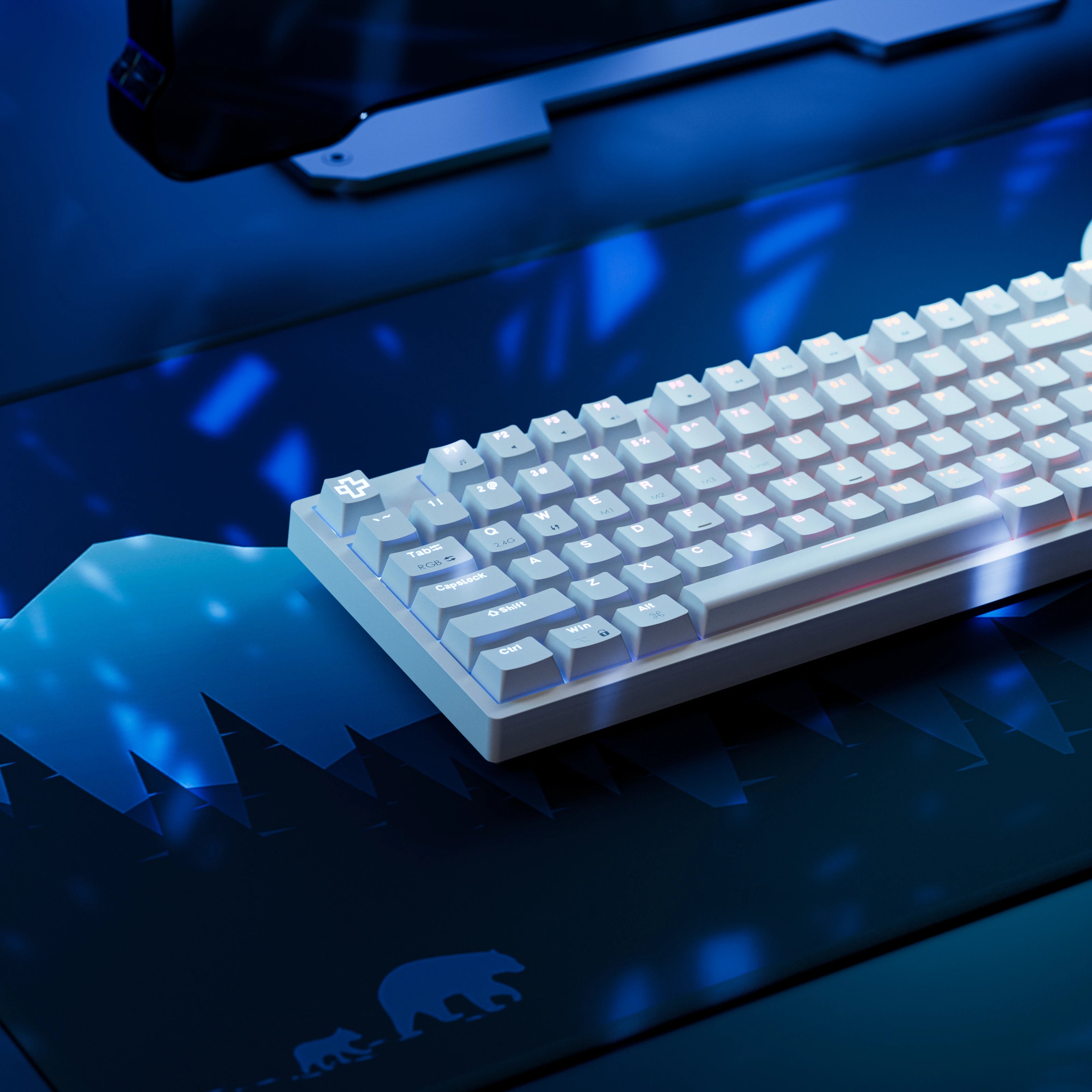 QwertyKey H100 Alba Bluetooth Inalámbrica Hotswap RGB Teclado Mecánico Gaming
