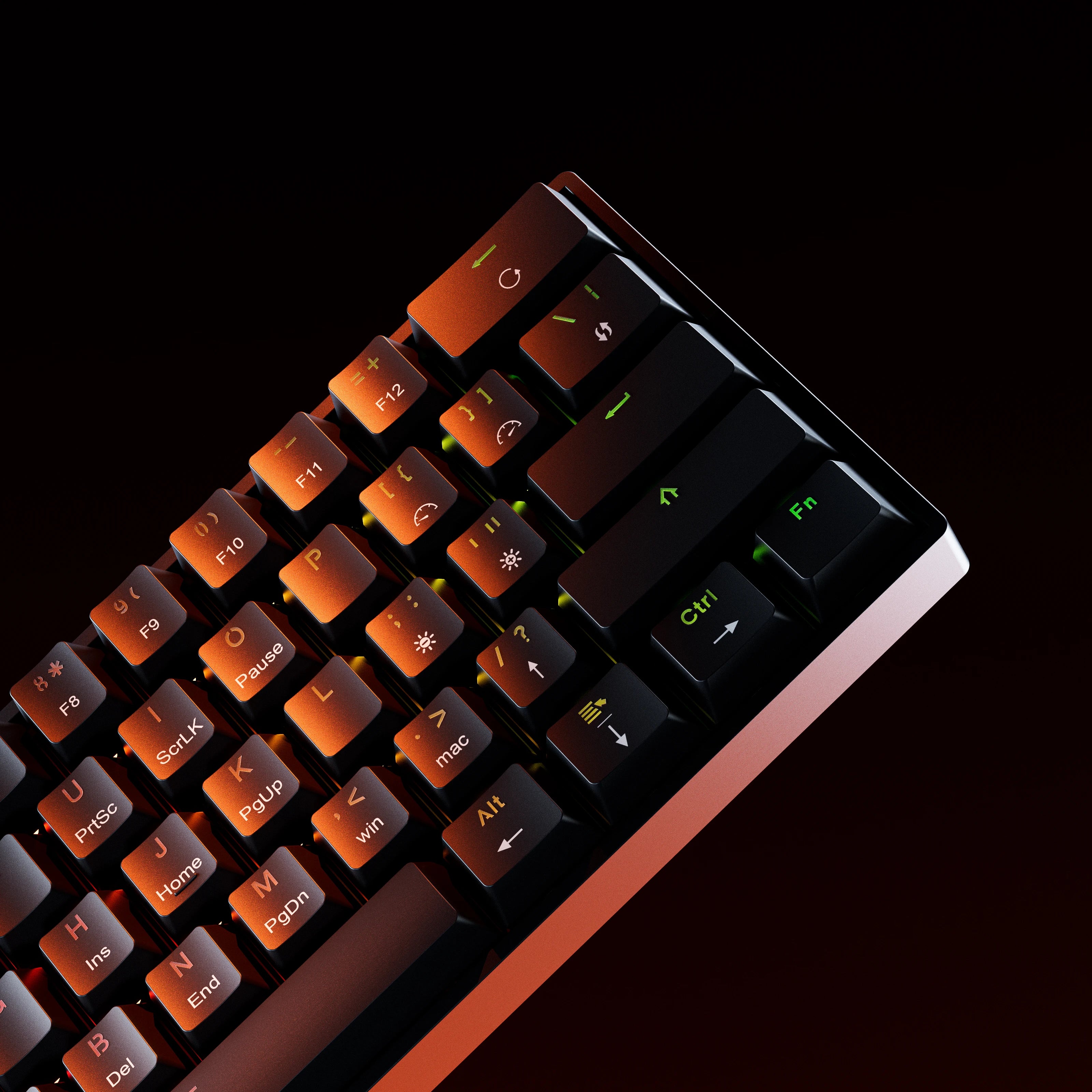 QwertyKey H61 Split Negra Hotswap RGB Teclado Mecánico Gaming