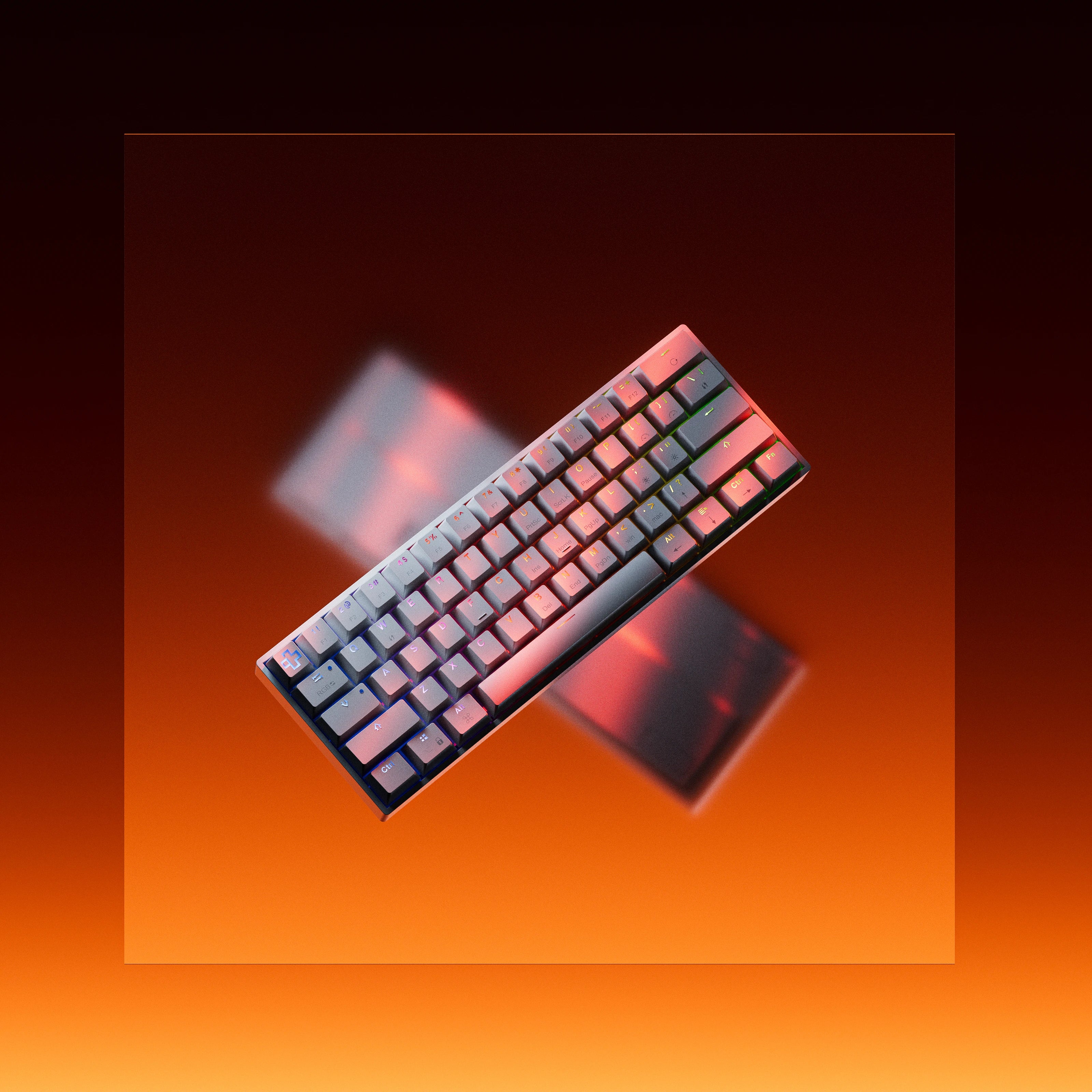 QwertyKey H61 Split Alba Hotswap RGB Teclado Mecánico Gaming