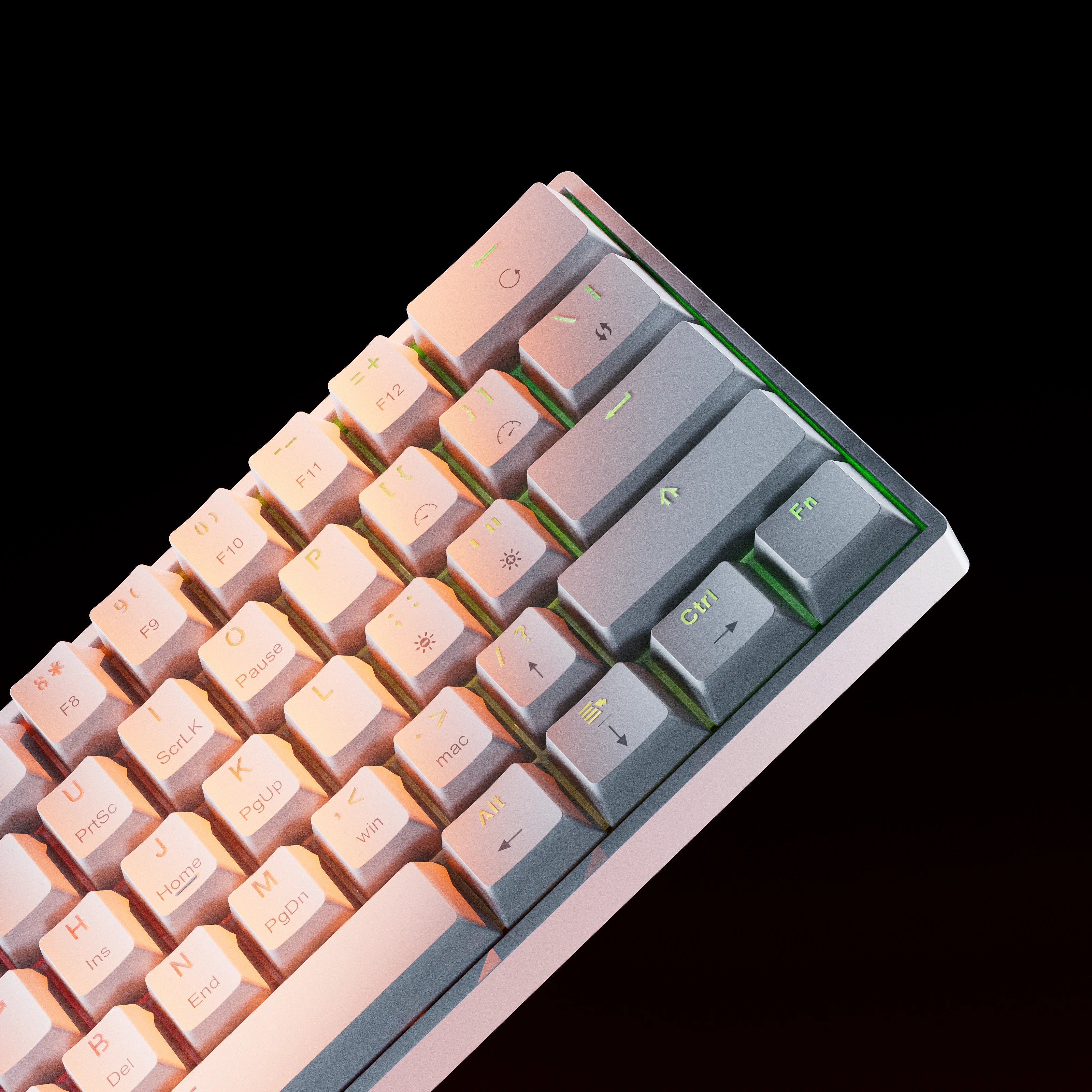 QwertyKey H61 Split Alba Hotswap RGB Teclado Mecánico Gaming