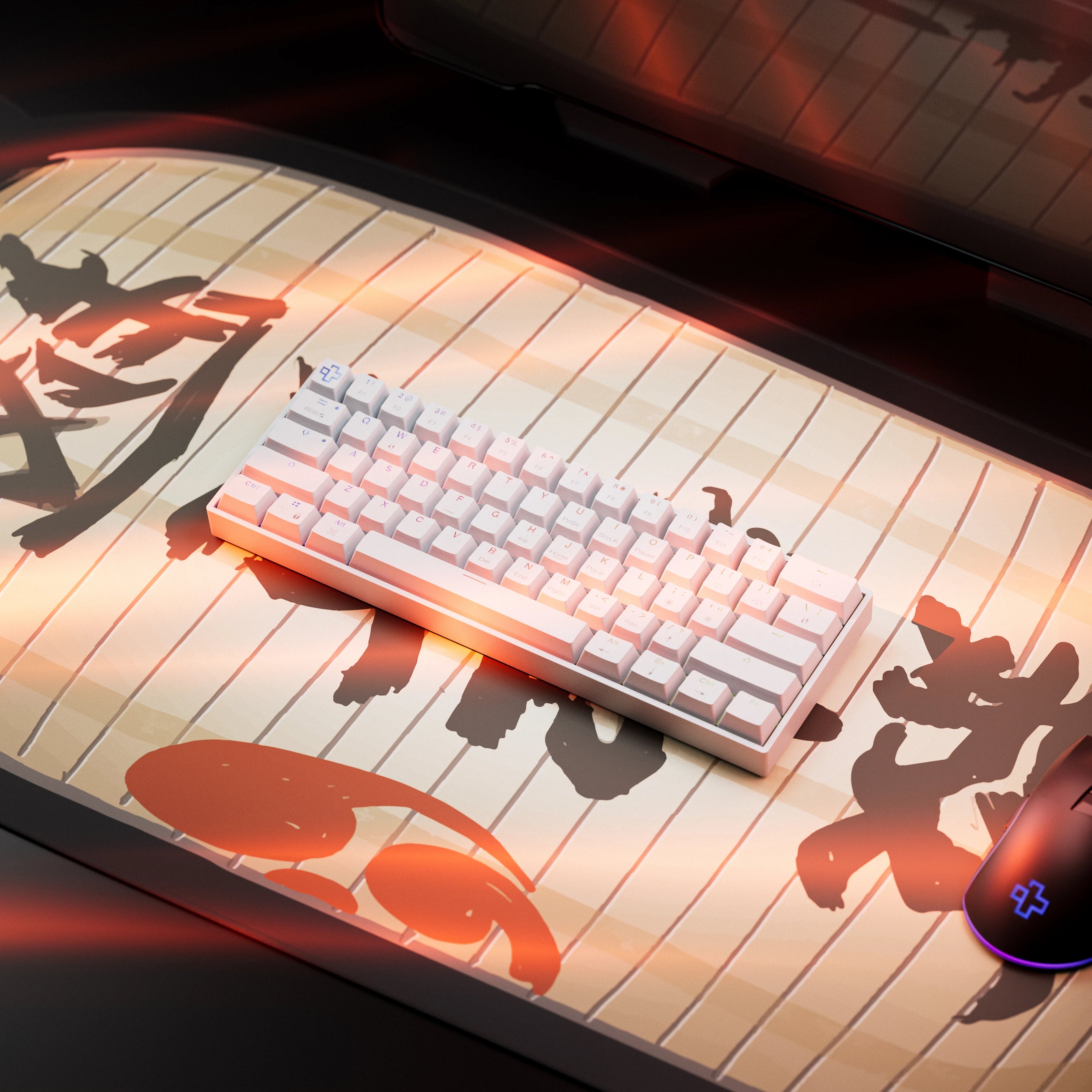 QwertyKey H61 Split Alba Hotswap RGB Teclado Mecánico Gaming
