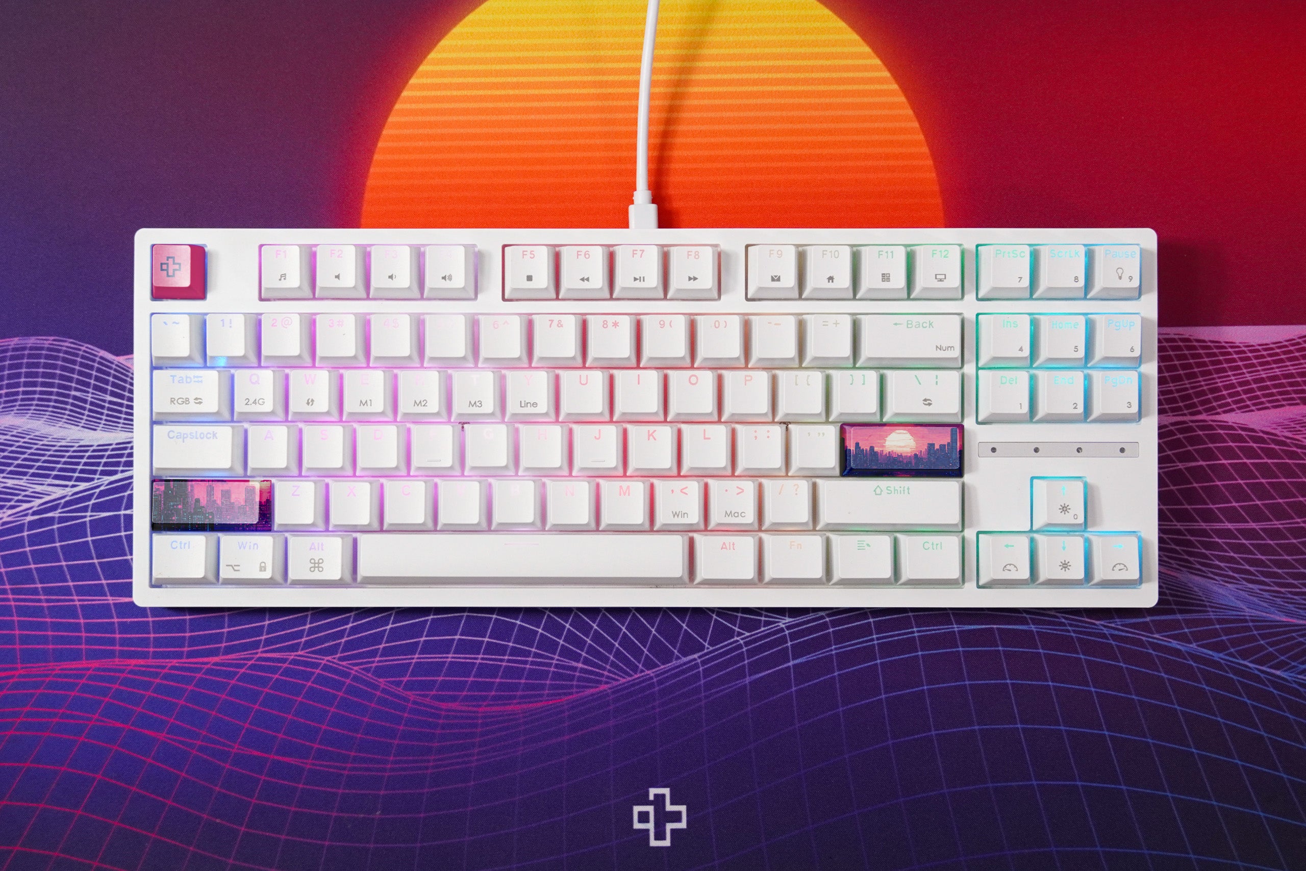 QwertyKey H87 Alba Bluetooth Vezeték nélküli Hotswap RGB Mechanikus Gaming Billentyűzet