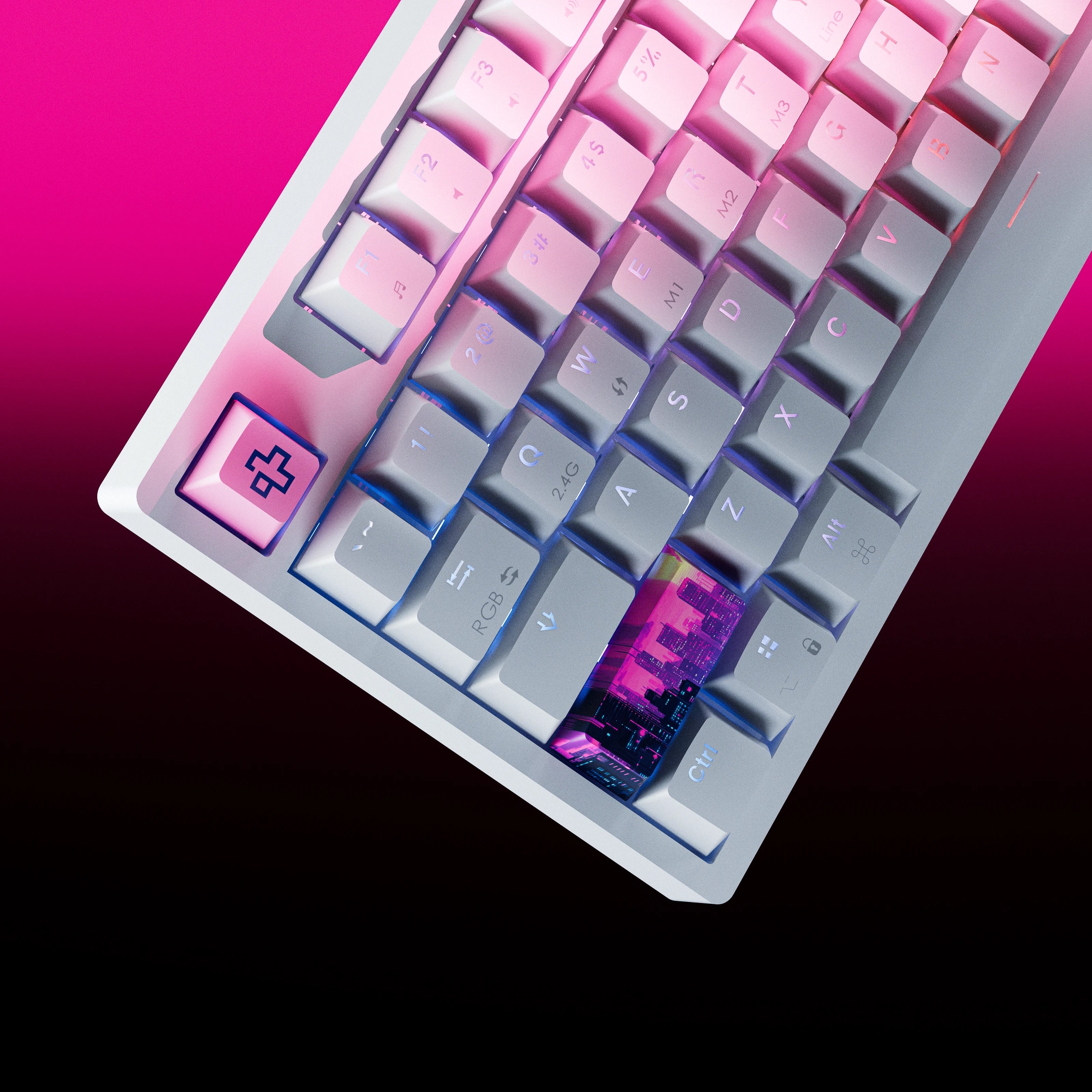 QwertyKey H87 Alba Bluetooth Vezeték nélküli Hotswap RGB Mechanikus Gaming Billentyűzet