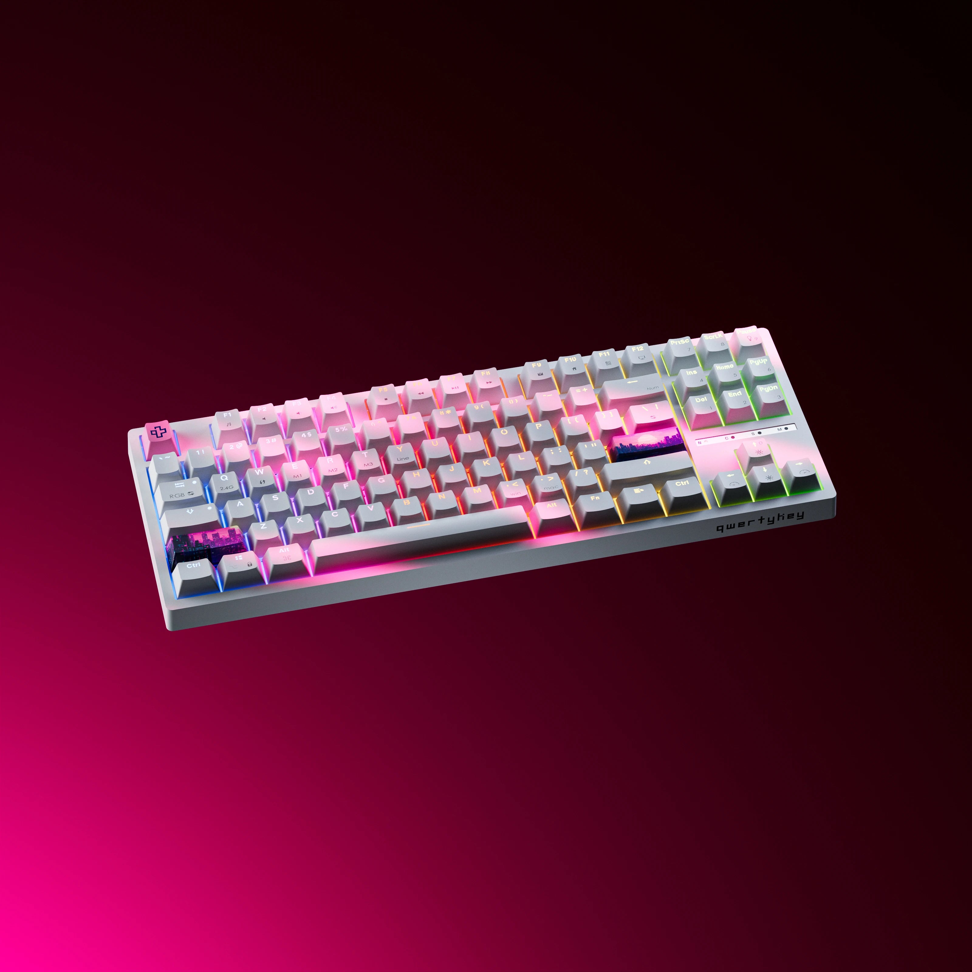 QwertyKey H87 Alba Bluetooth Vezeték nélküli Hotswap RGB Mechanikus Gaming Billentyűzet