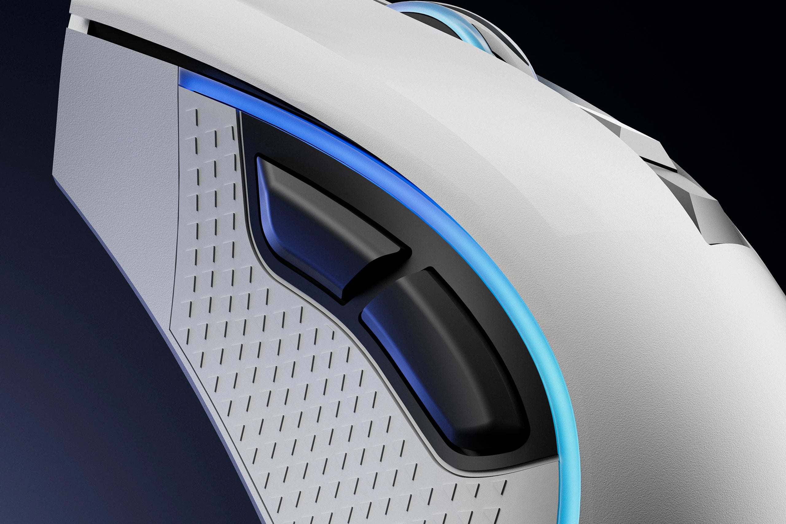Gamingmus QwertyKey Forge Vit, RGB, 12.000 DPI, Programvara
