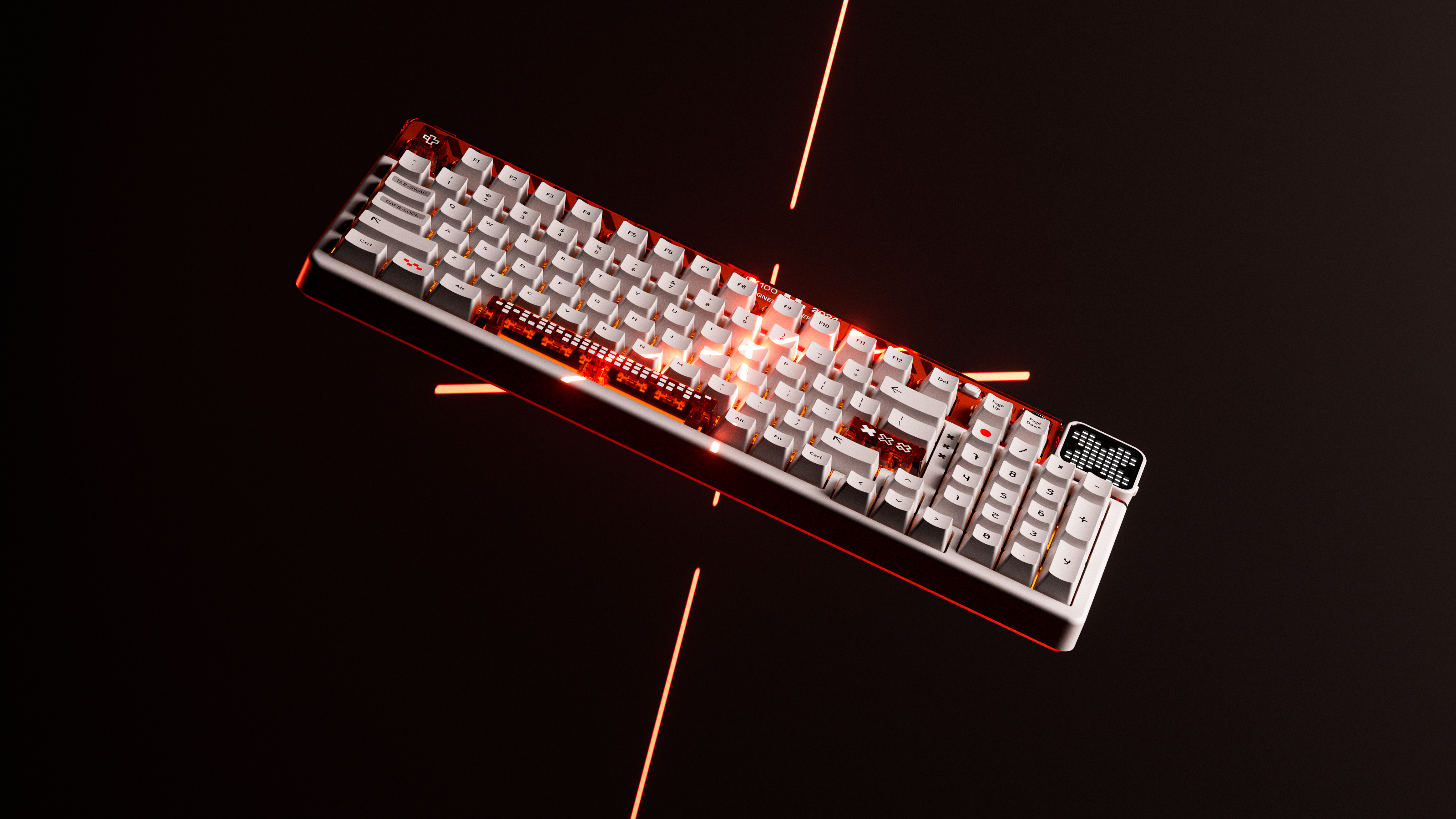 QwertyKey100 Apex Hotswap RGB Ecran Pixel Bluetooth Uszczelka do montażu na Tastatura Mecanica Gaming