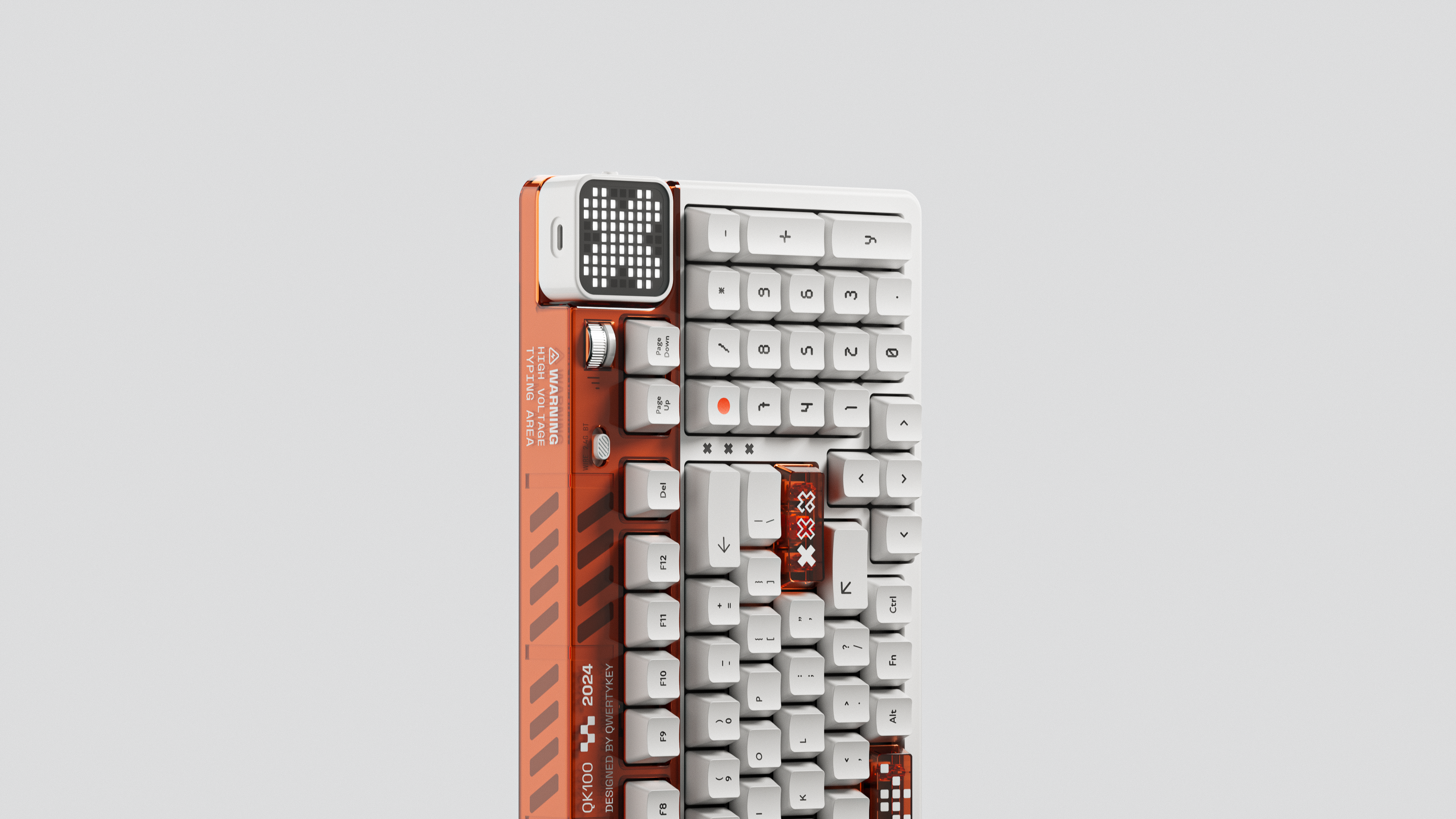 QwertyKey100 Apex Hotswap RGB Ecran Pixel Bluetooth Uszczelka do montażu na Tastatura Mecanica Gaming