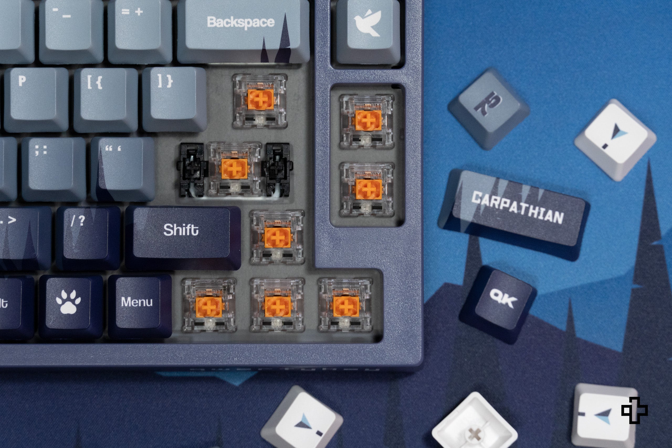 QwertyKey75 Carpathian Bluetooth vezeték nélküli Hotswap RGB VIA/QMK tömítésre szerelt Tastatura Mecanica Gaming