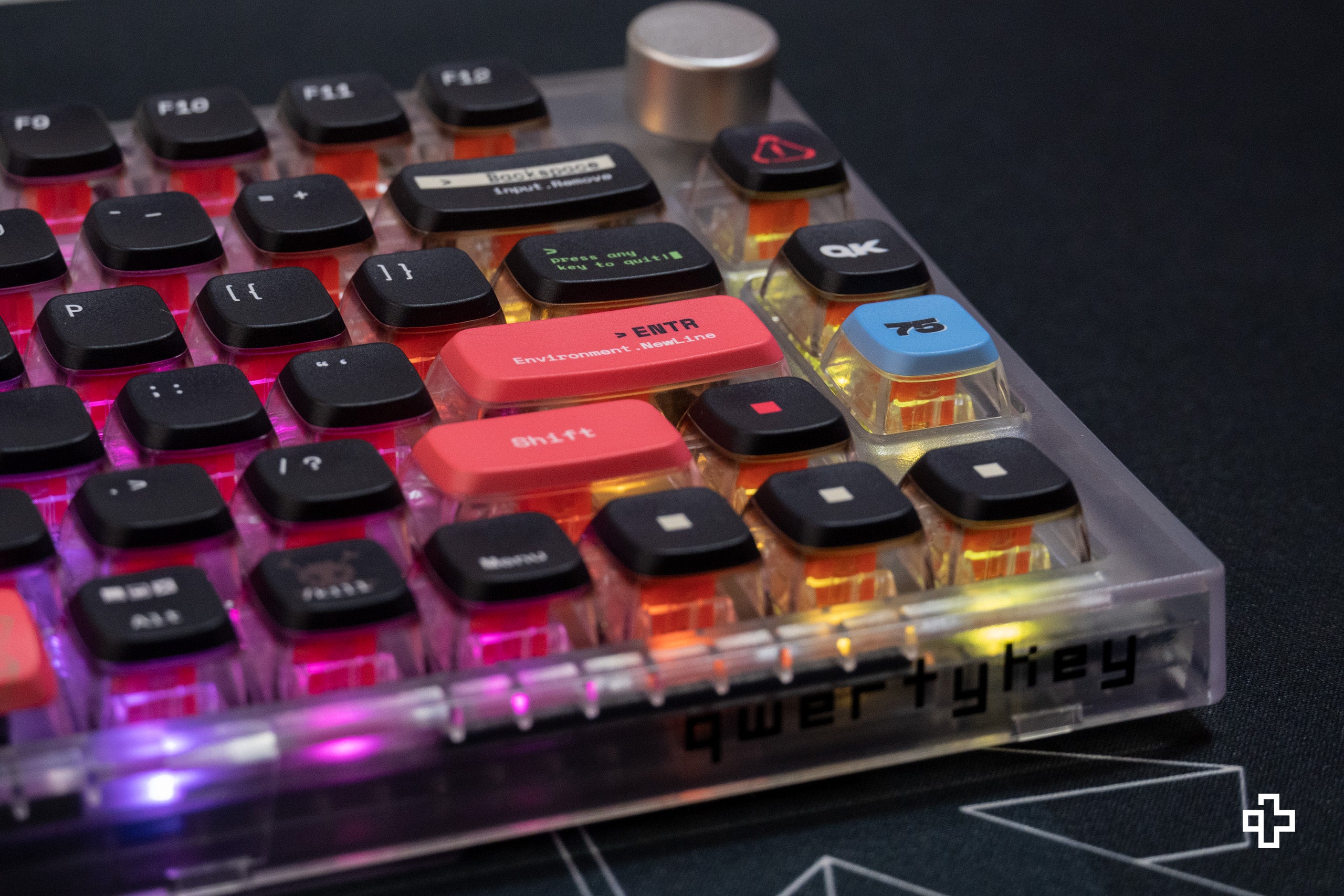 QwertyKey75 terminál Bluetooth vezeték nélküli hotswap RGB VIA/QMK tömítéssel szerelt Tastatura Mecanica Gaming