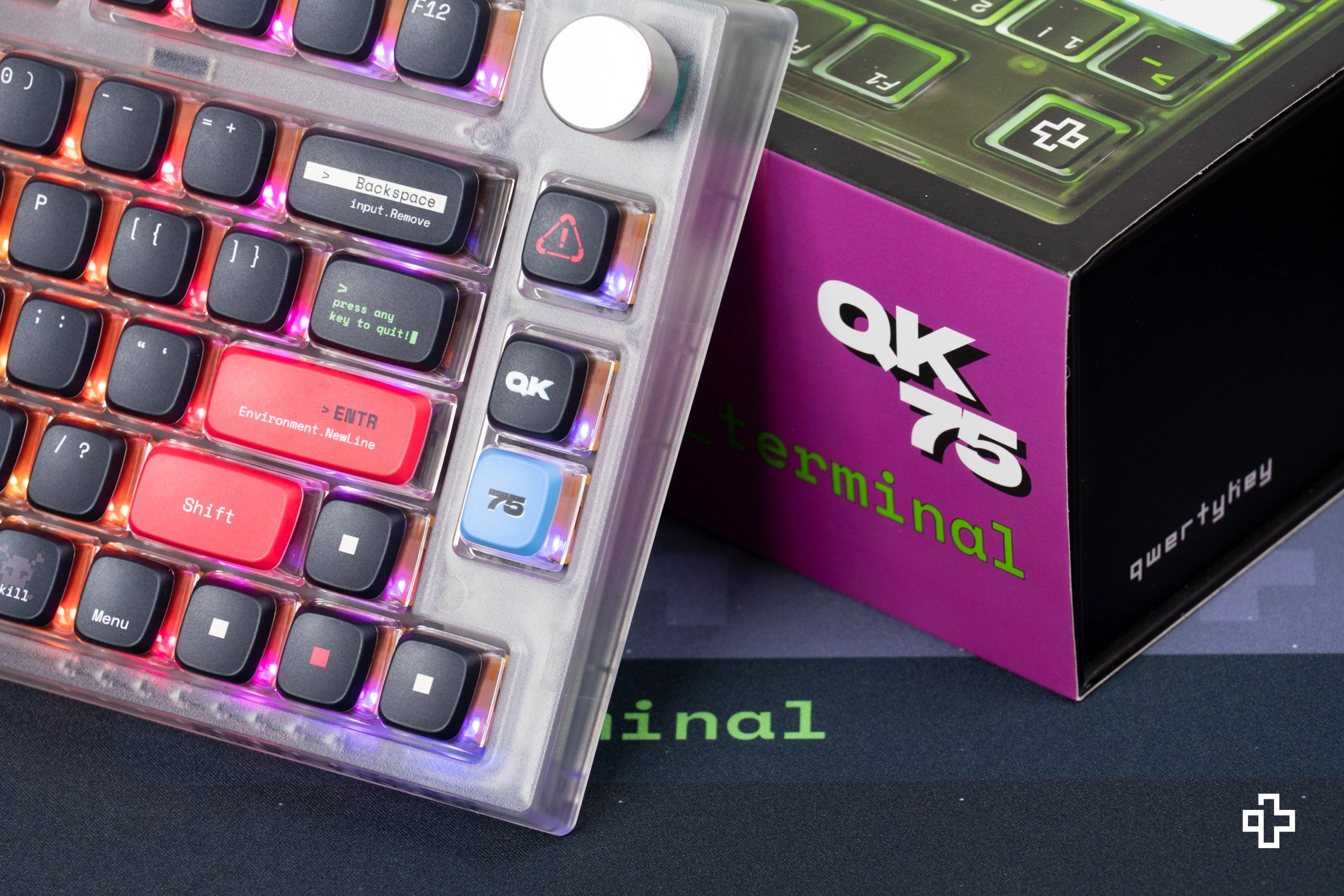 Tastiera da gioco meccanica montata Terminal guarnizione RGB QMK/VIA con terminale QwertyKey75 Bluetooth Wireless Hotswap