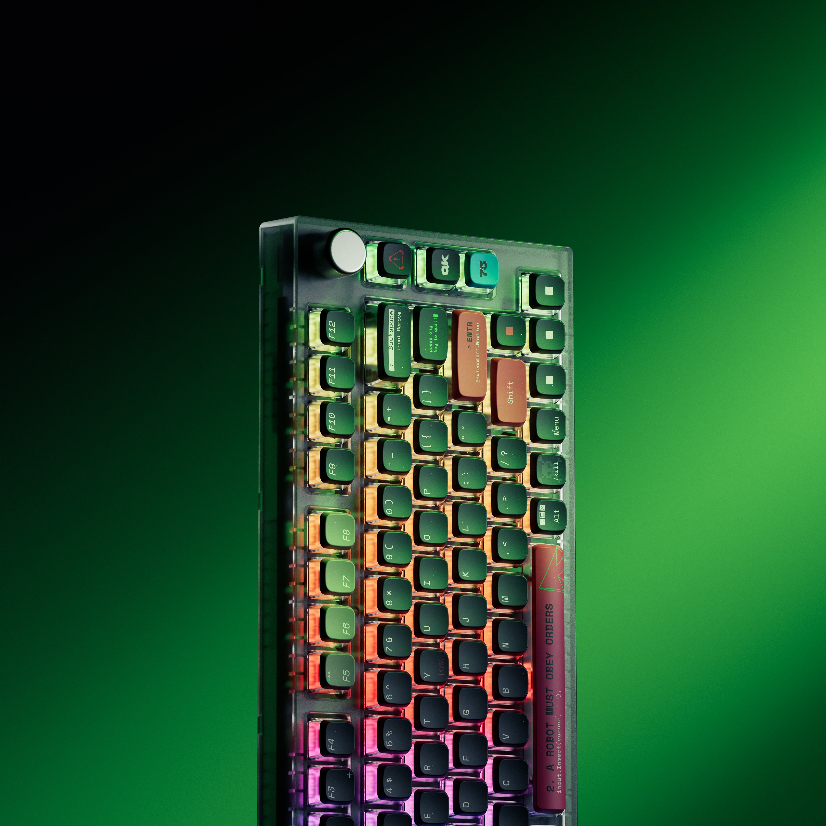 QwertyKey75 Terminal Bluetooth Безжичен Hotswap RGB VIA/QMK Gasket Монтирана Механична Игрална Клавиатура