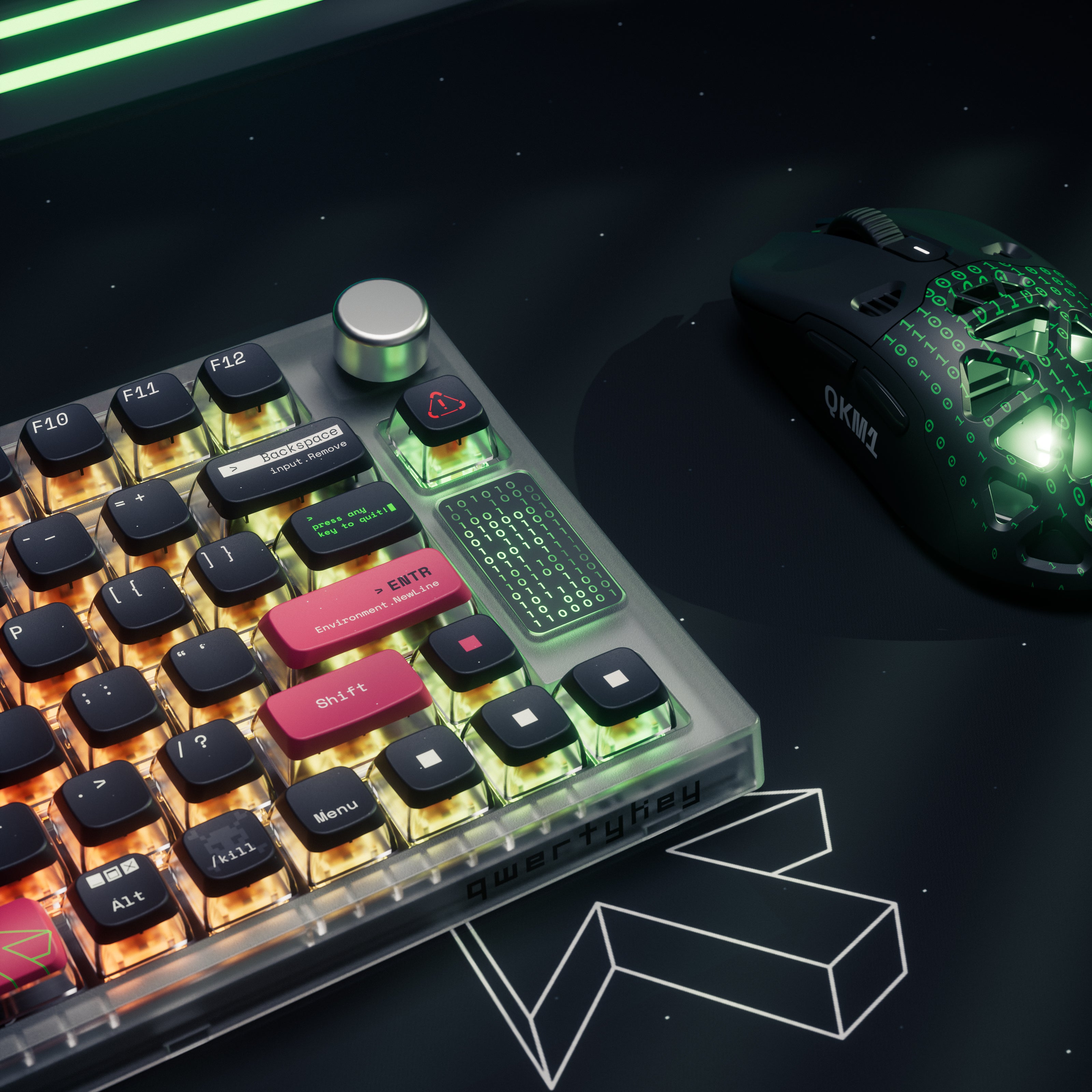 QwertyKey75 Terminal Bluetooth Безжичен Hotswap RGB VIA/QMK Gasket Монтирана Механична Игрална Клавиатура