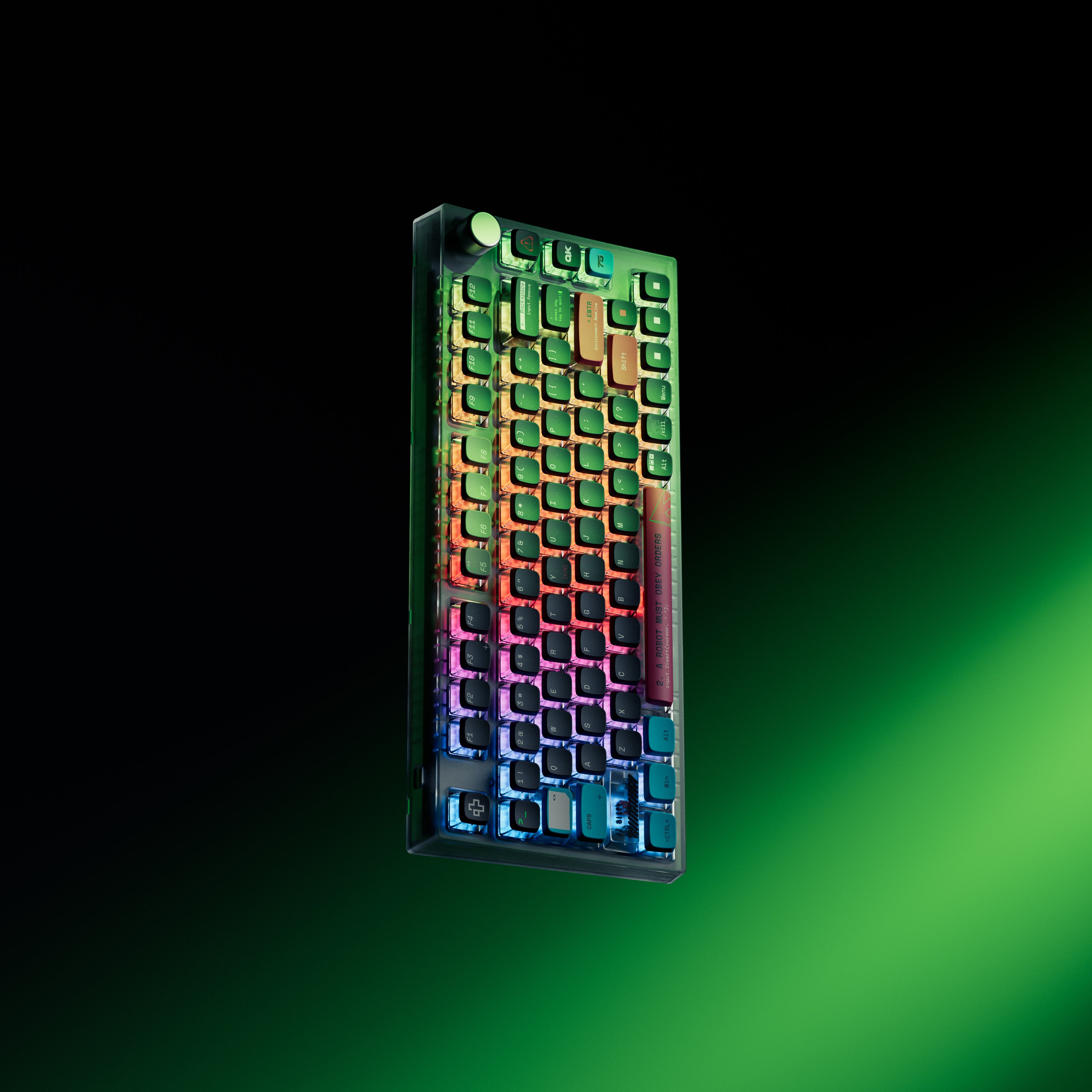 QwertyKey75 Terminal Bluetooth Безжичен Hotswap RGB VIA/QMK Gasket Монтирана Механична Игрална Клавиатура