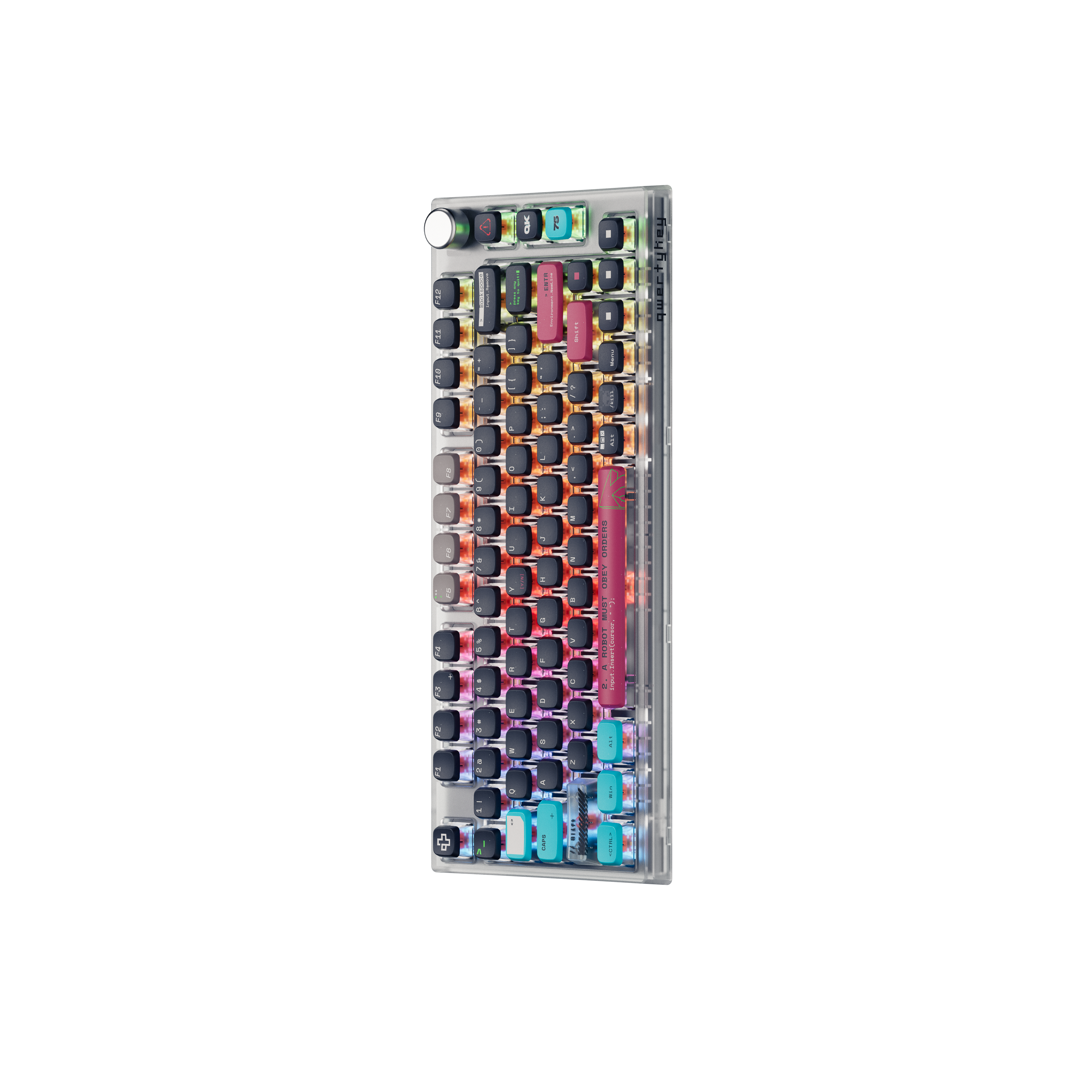 QwertyKey75 Terminal Bluetooth Безжичен Hotswap RGB VIA/QMK Gasket Монтирана Механична Игрална Клавиатура