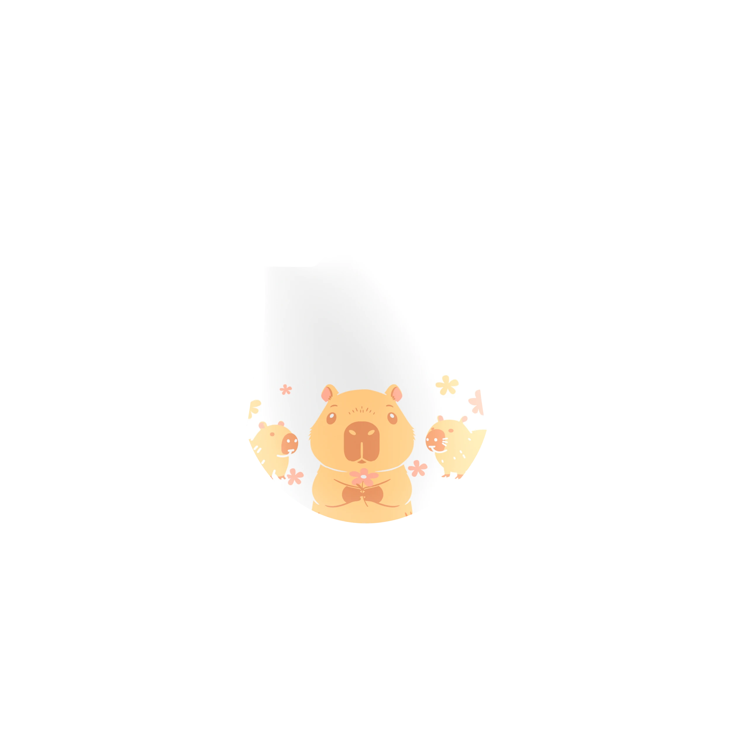 QKM1 Capybara White Mouse Pad