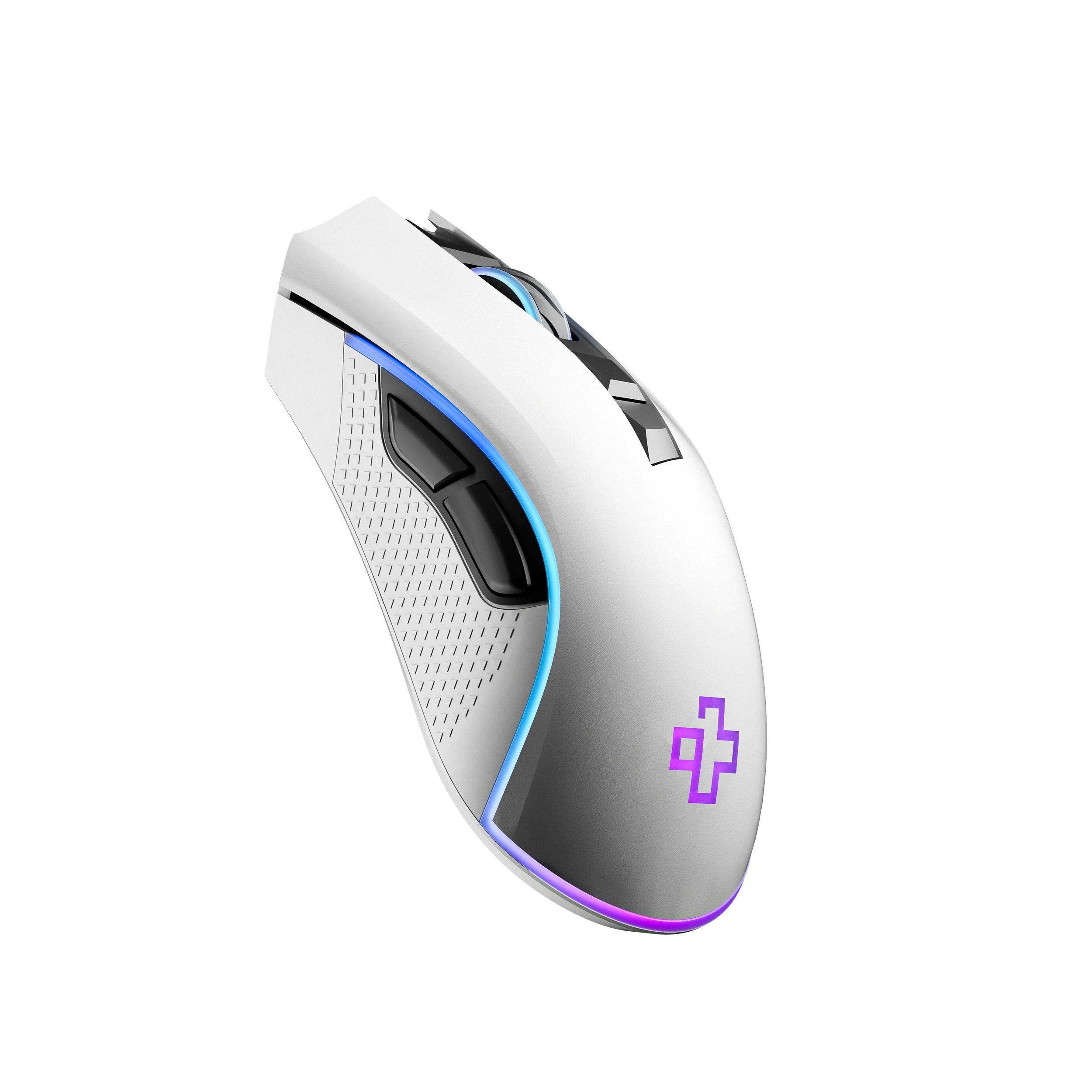 QwertyKey Forge Gaming Mouse, White, RGB, 12,000 DPI, Software