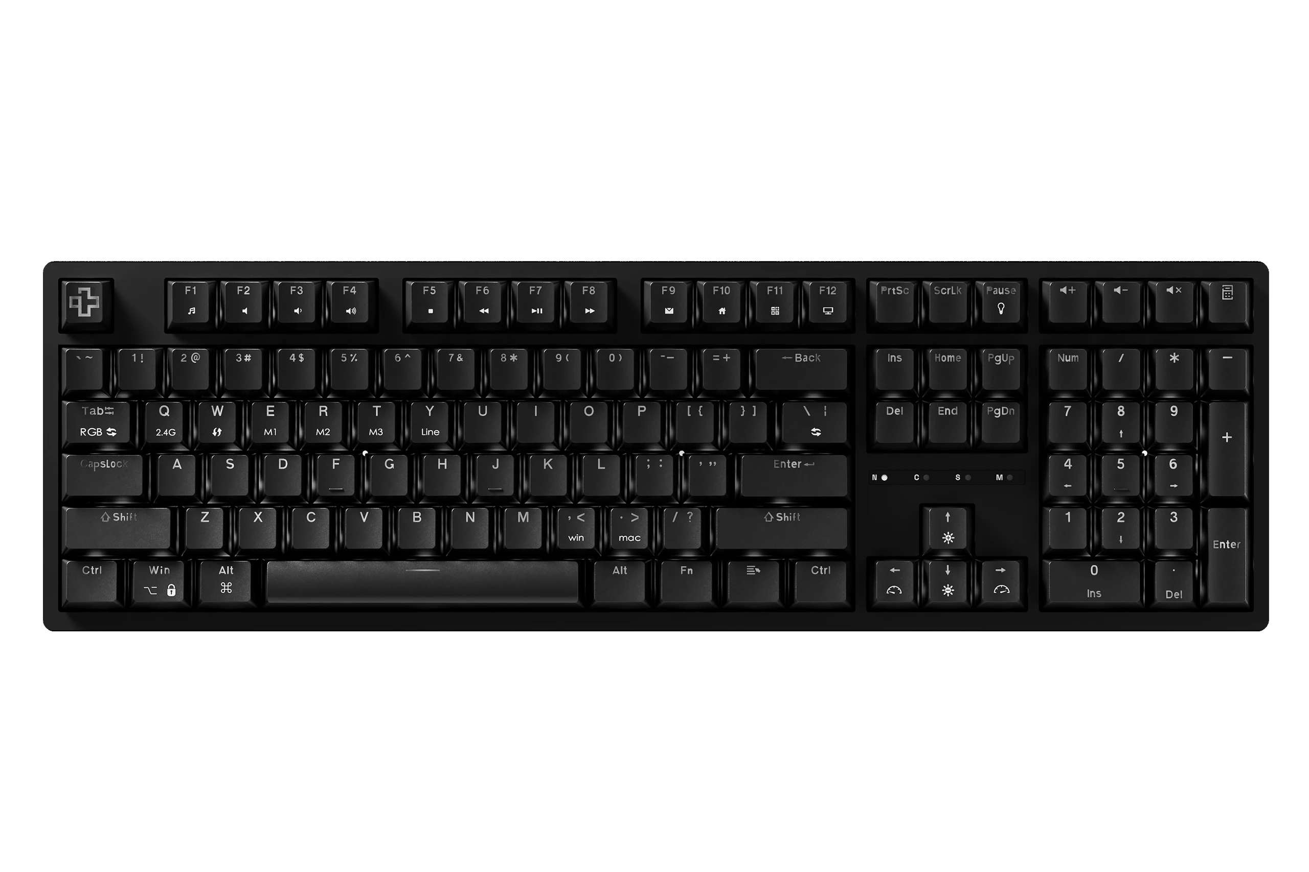 QwertyKey H100 Noire Bluetooth Sans Fil Hotswap RVB Clavier Mécanique Gaming