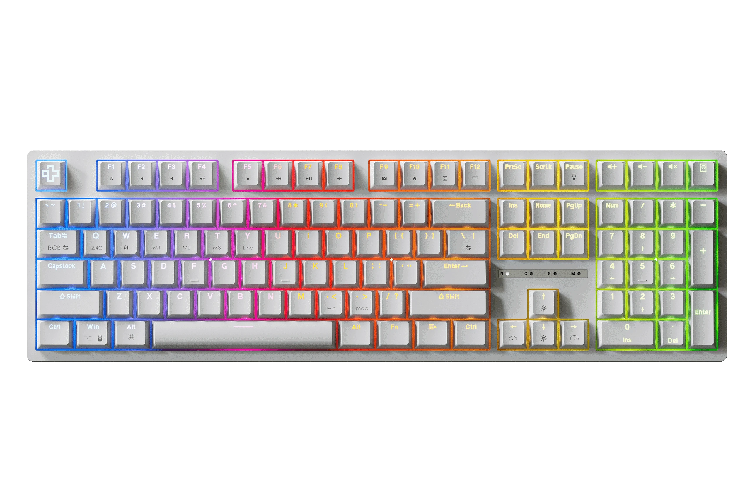 QwertyKey H100 Alba Bluetooth vezeték nélküli hotswap RGB mechanikus játékbillentyűzet