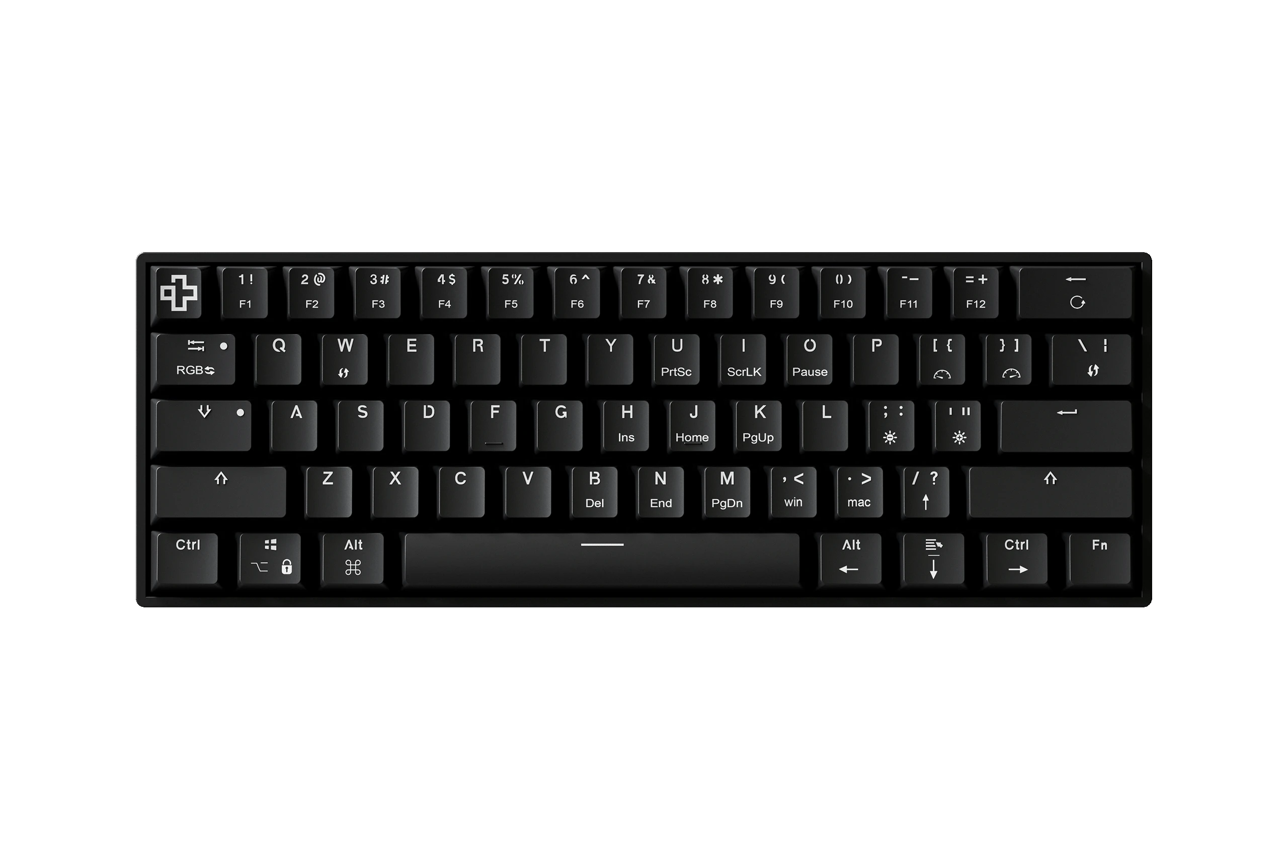 QwertyKey H61 Split Неагра Hotswap RGB Механична Игрална Клавиатура