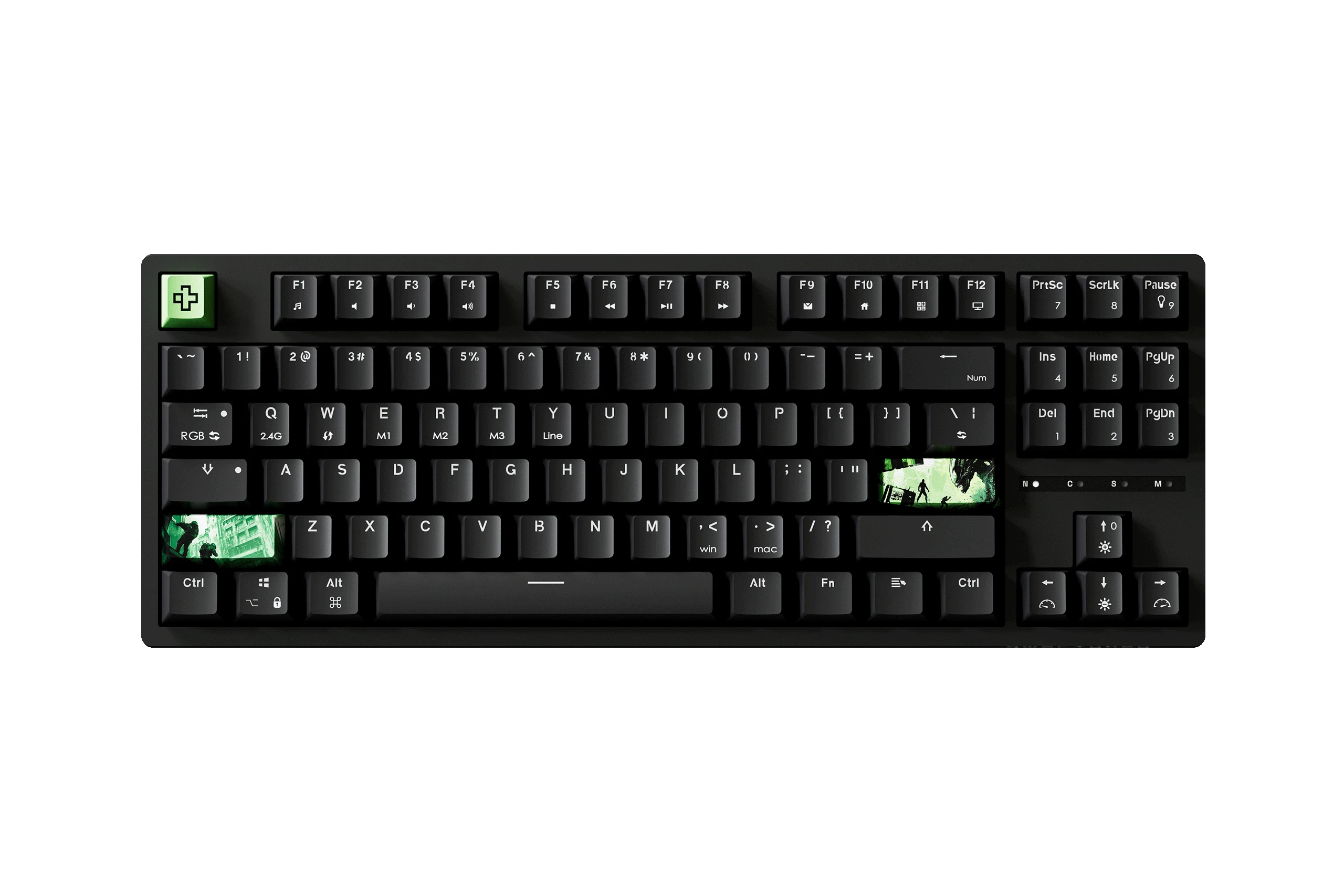 QwertyKey H87 Неагра Bluetooth Безжична Hotswap RGB Механична Игрална Клавиатура