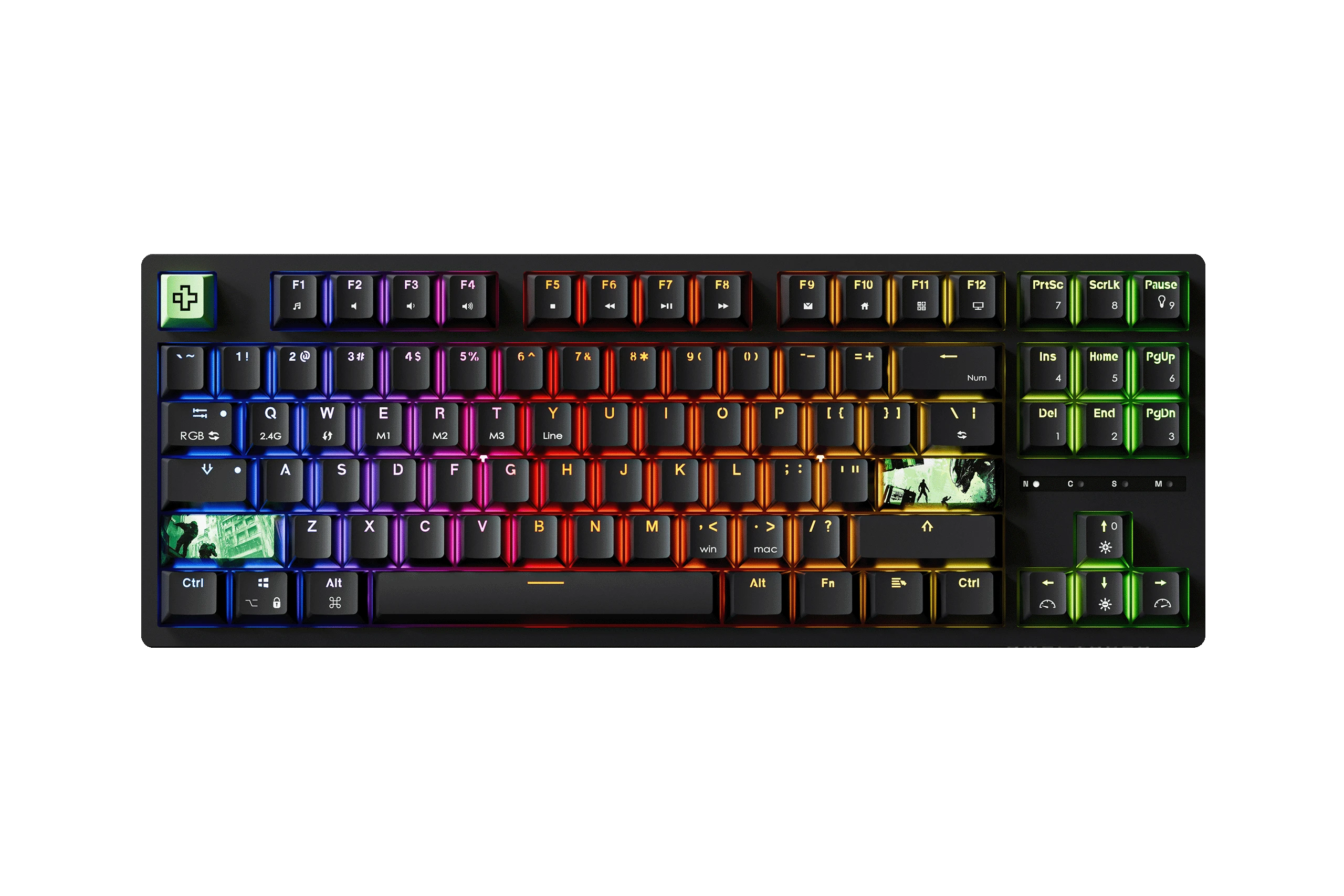 QwertyKey H87 Неагра Bluetooth Безжична Hotswap RGB Механична Игрална Клавиатура