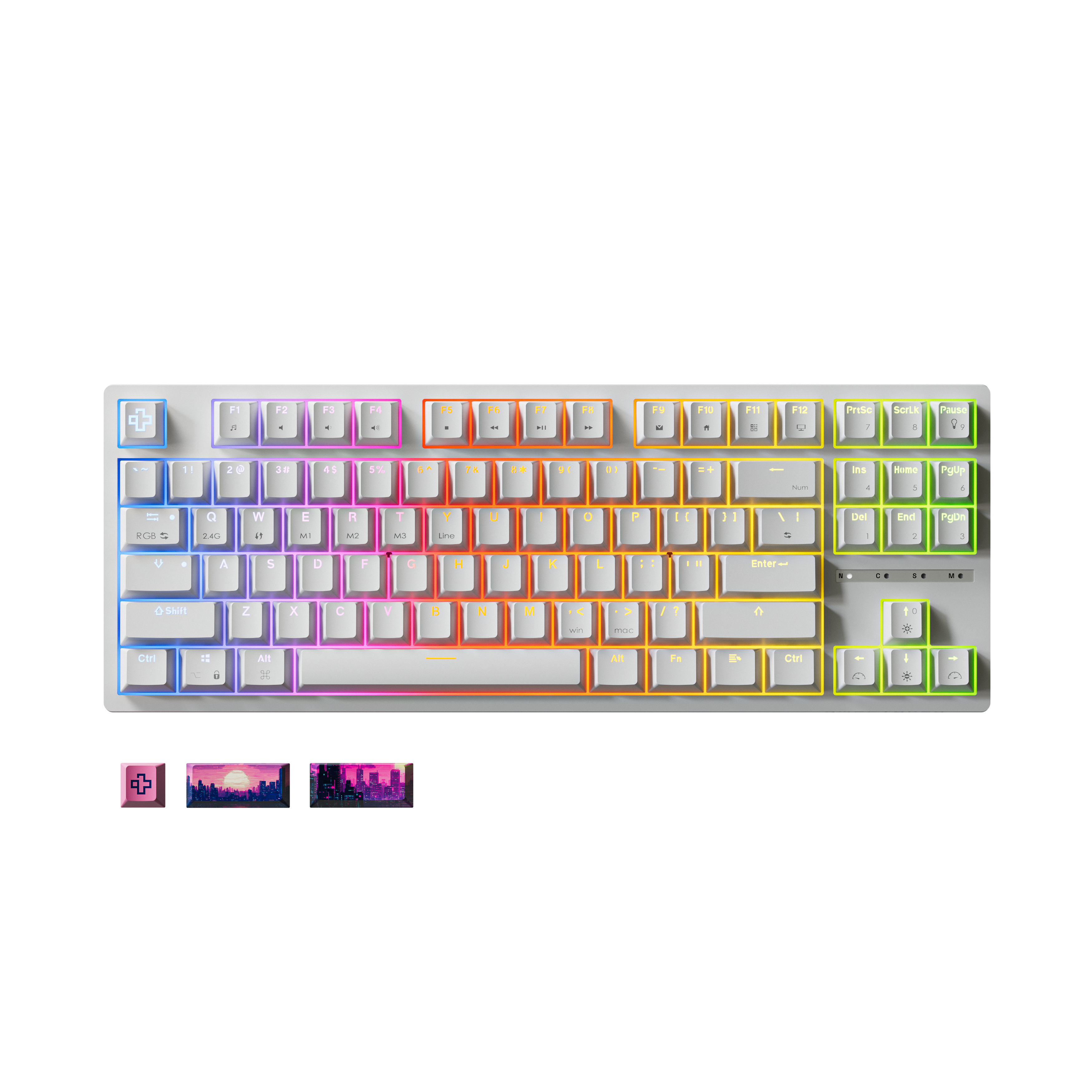 QwertyKey H87 Alba Bluetooth Bezprzewodowa Hotswap RGB Klawiatura Mechaniczna Gaming