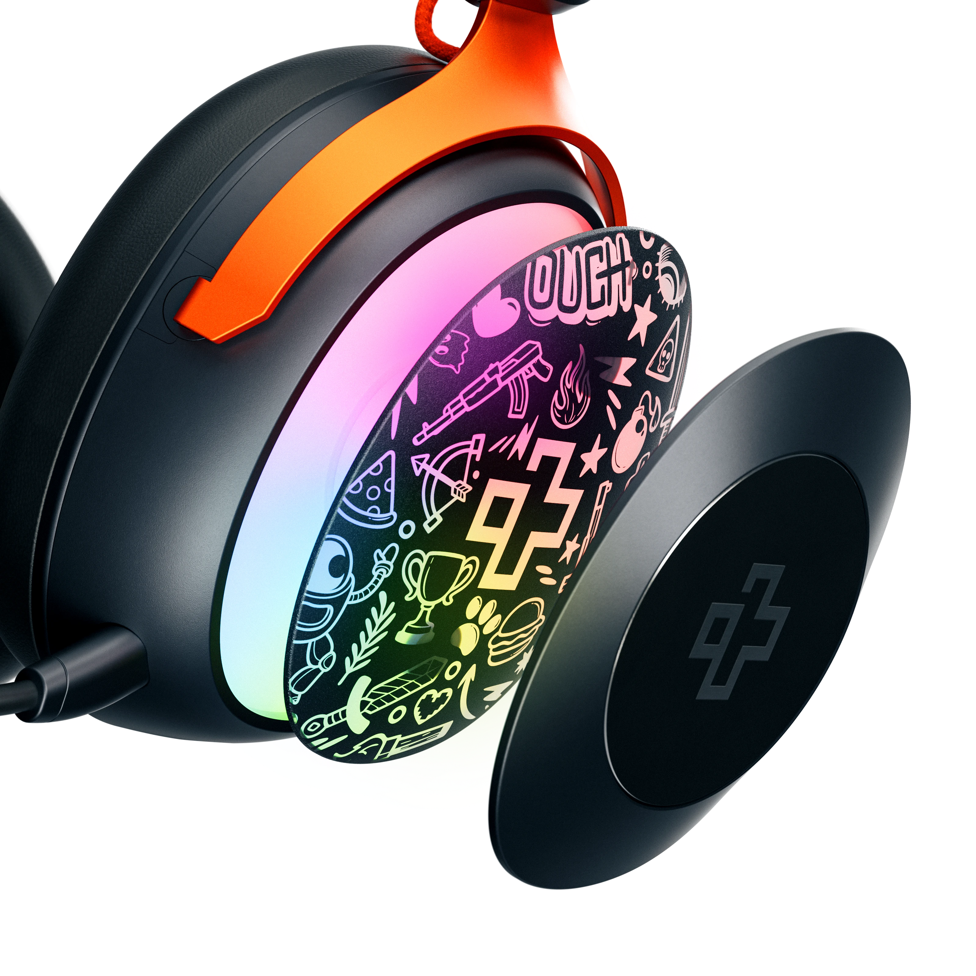 QwertyKey Pulse Wireless Gaming Headset, Trio Mode, RGB, Software, AI Noise Canceling Microphone