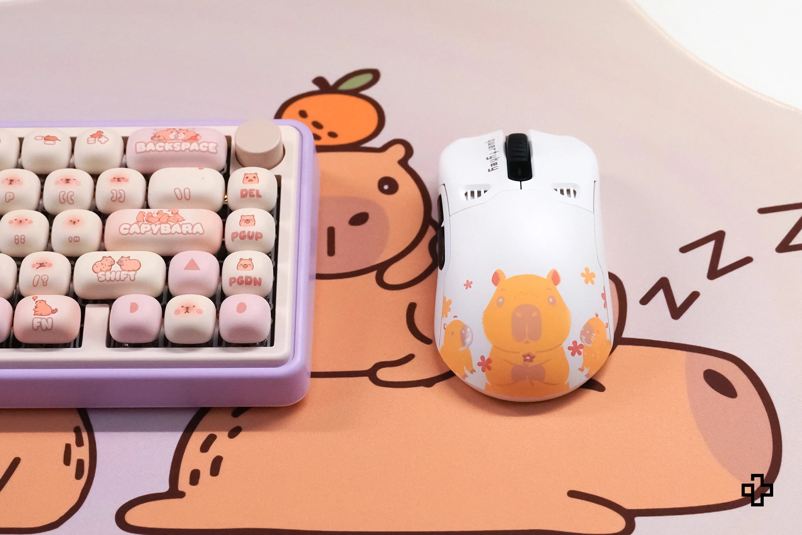 QKM1 Capybara White Mouse Pad