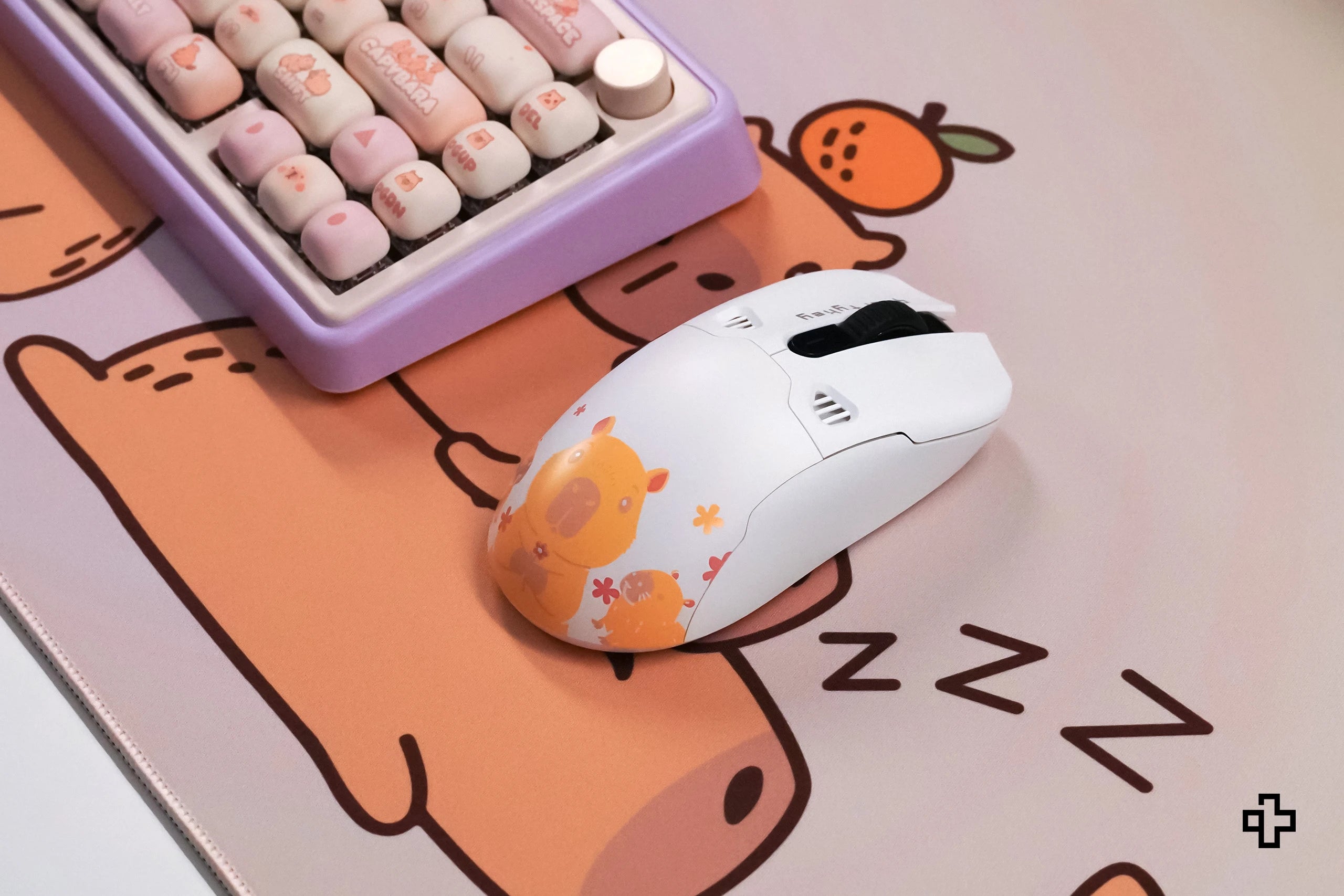 QKM1 Capybara White Mouse Pad