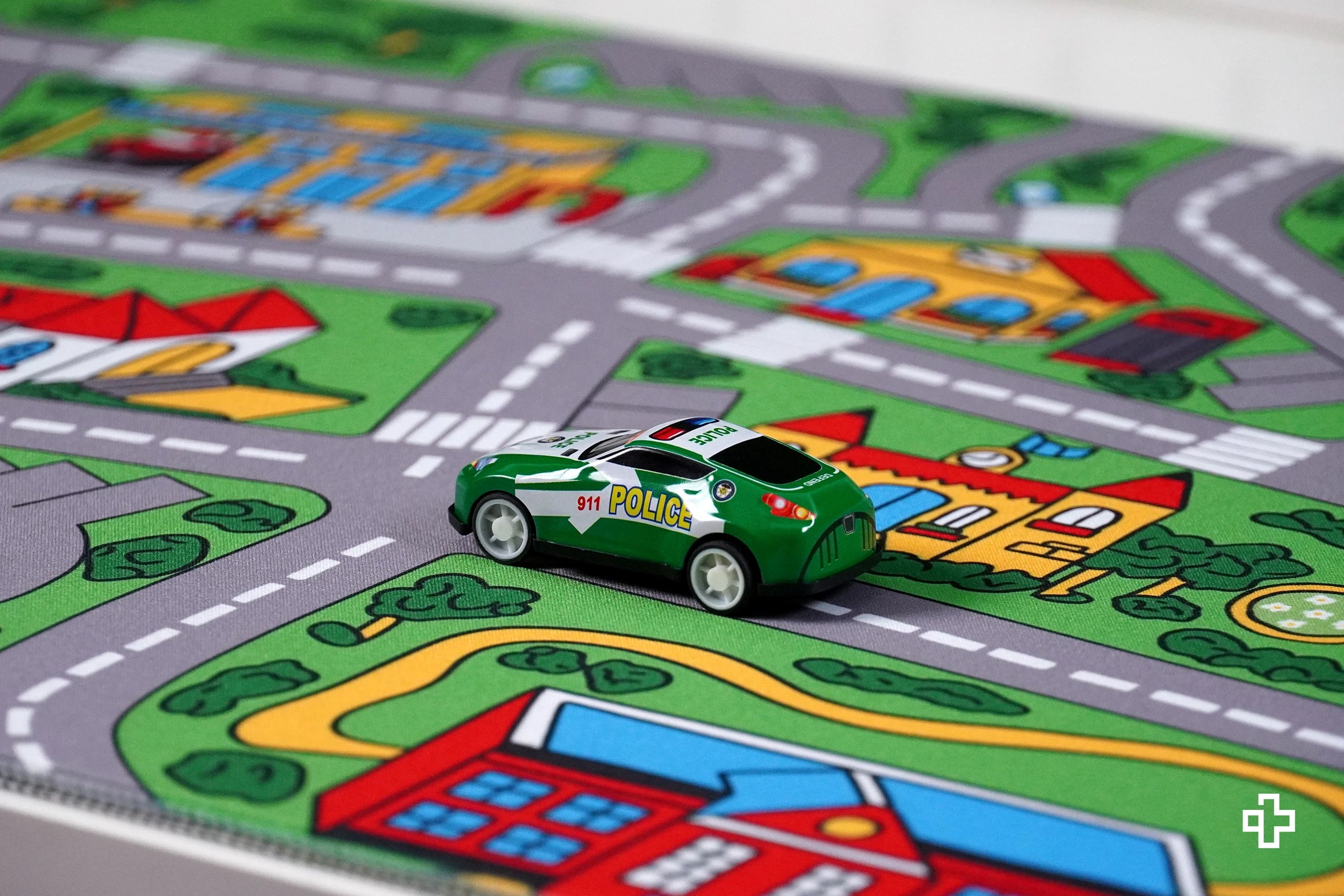 Deskmat Mousepad QwertyKey Nostalgia Città Affollata 4mm margini cuciti