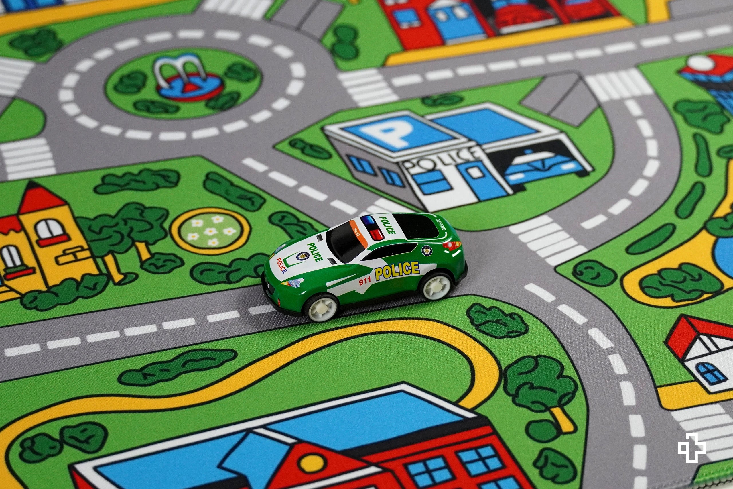 Deskmat Mousepad QwertyKey Nostalgia Città Affollata 4mm margini cuciti