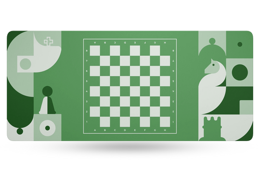 Deskmat Mousepad QwertyKey Chess 4mm stitched edges