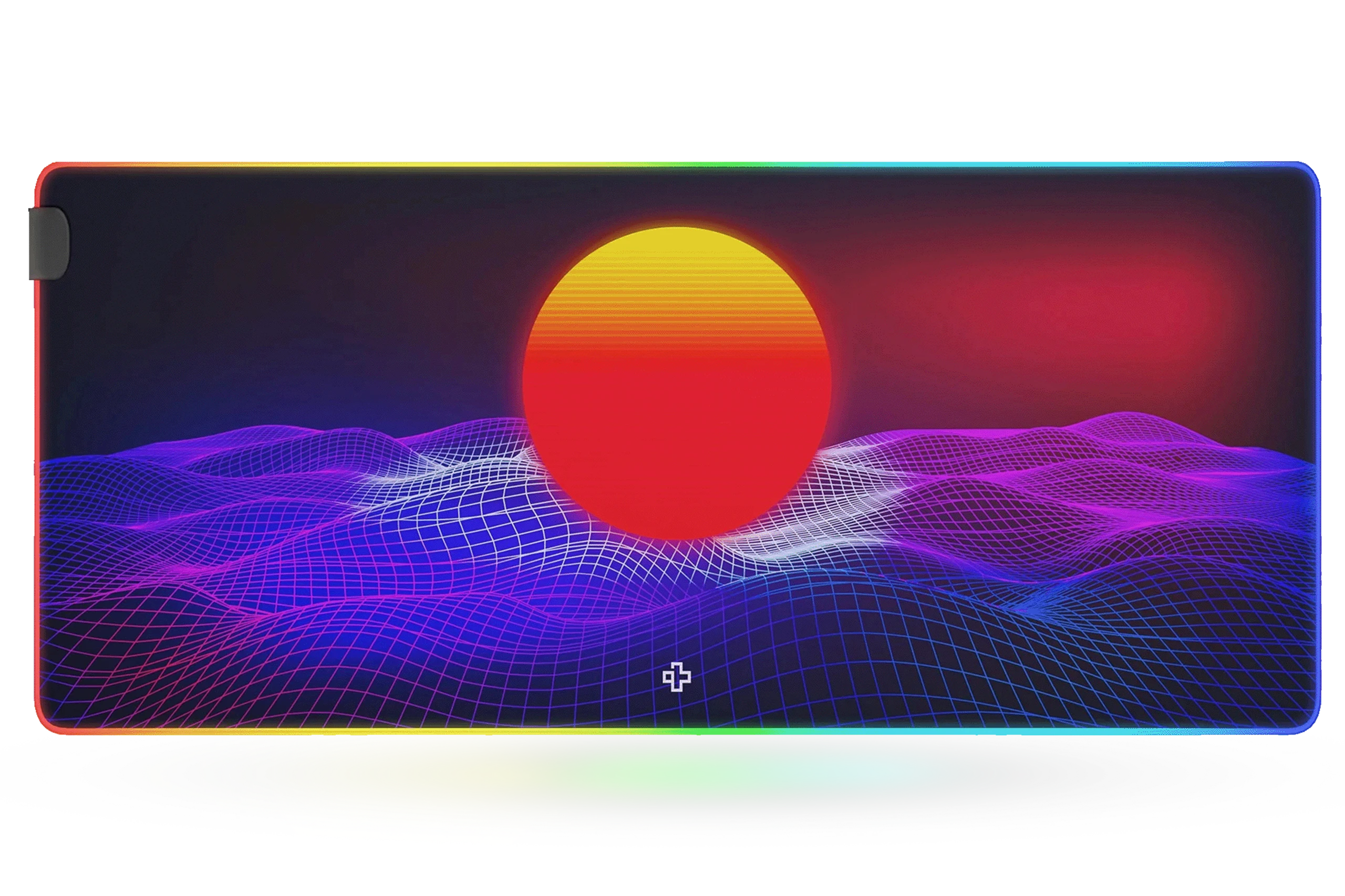 Deskmat Podkładka pod mysz QwertyKey RGB CyberWave Oprogramowanie 4mm marginesy szyte