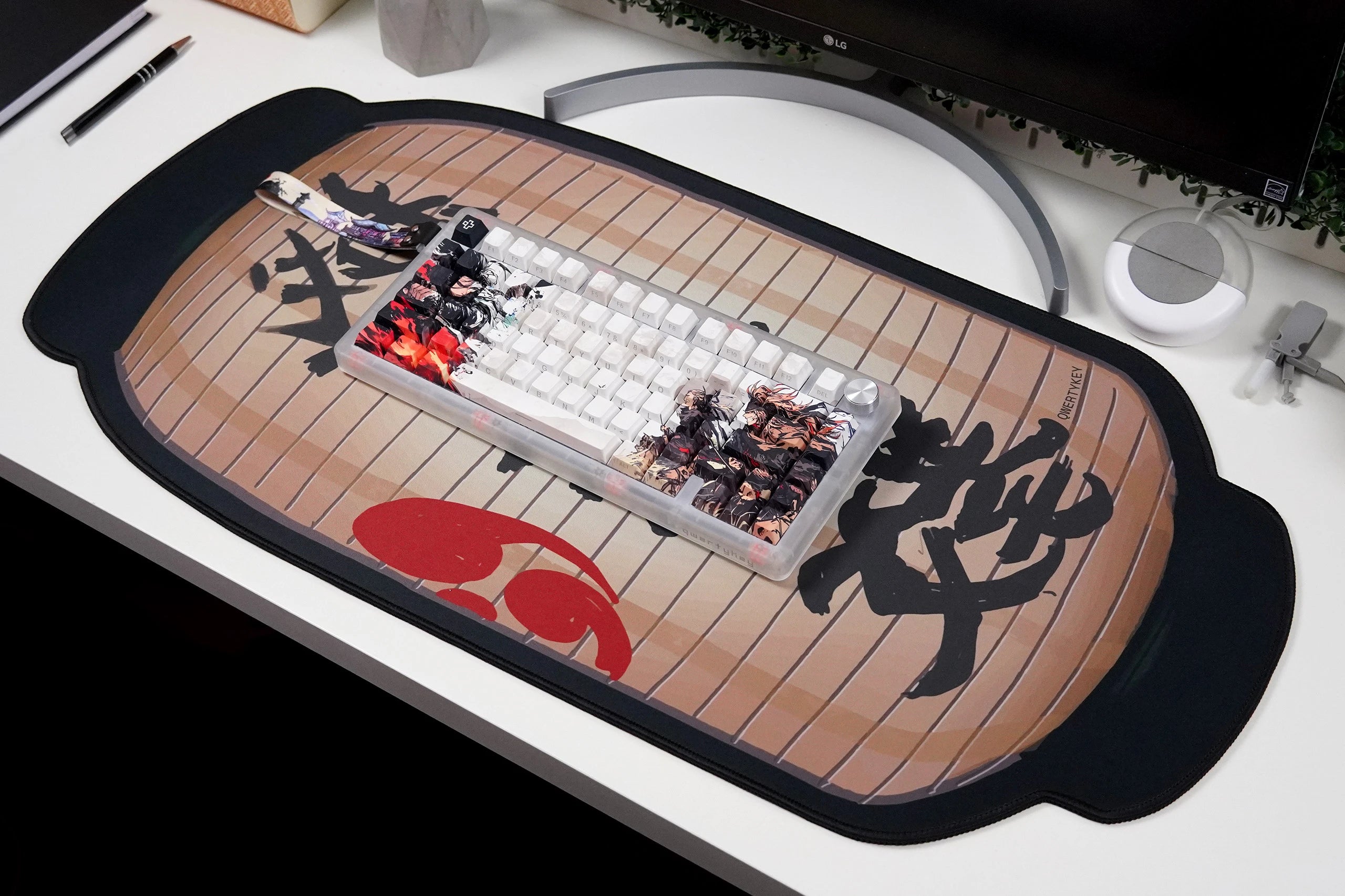 Deskmat Mousepad QwertyKey Striker 4mm margini cusute