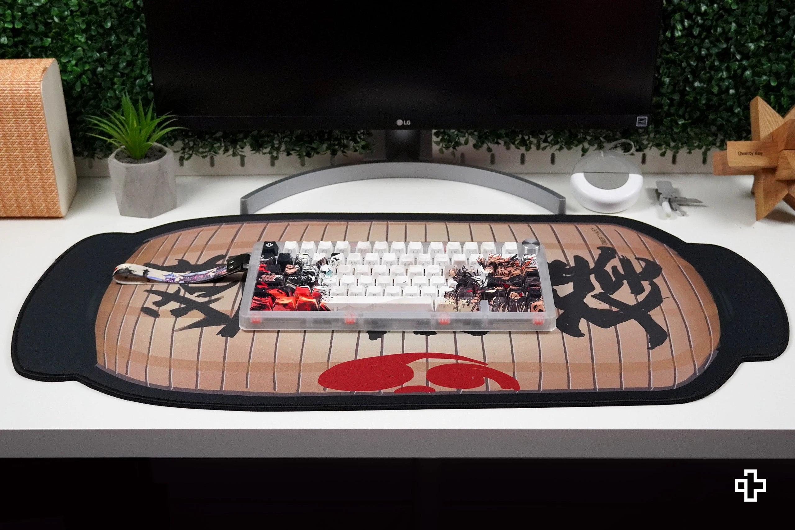 Deskmat Mousepad QwertyKey Striker 4mm margini cusute