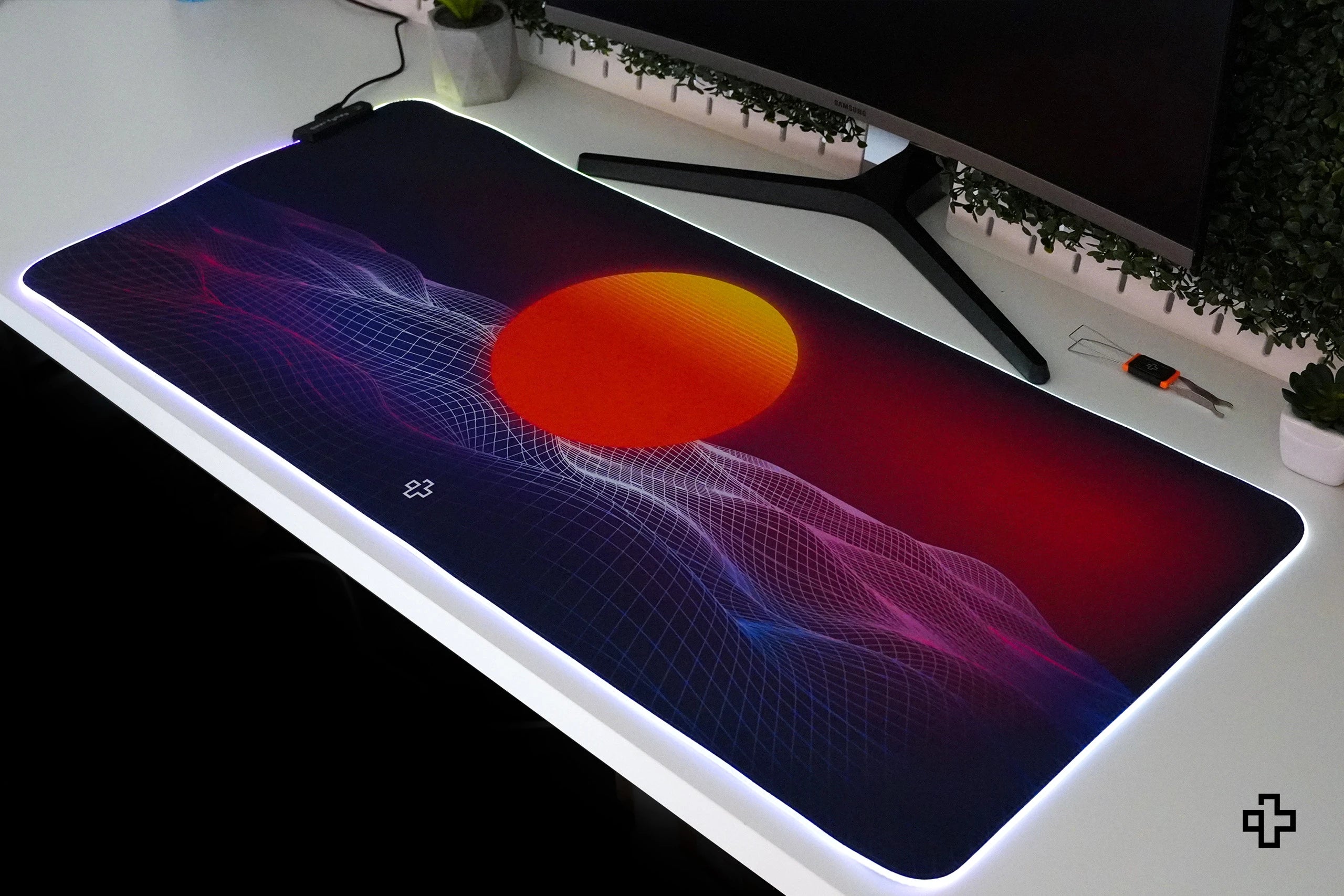 Deskmat Mousepad QwertyKey RGB CyberWave Software 4mm margini cuciti