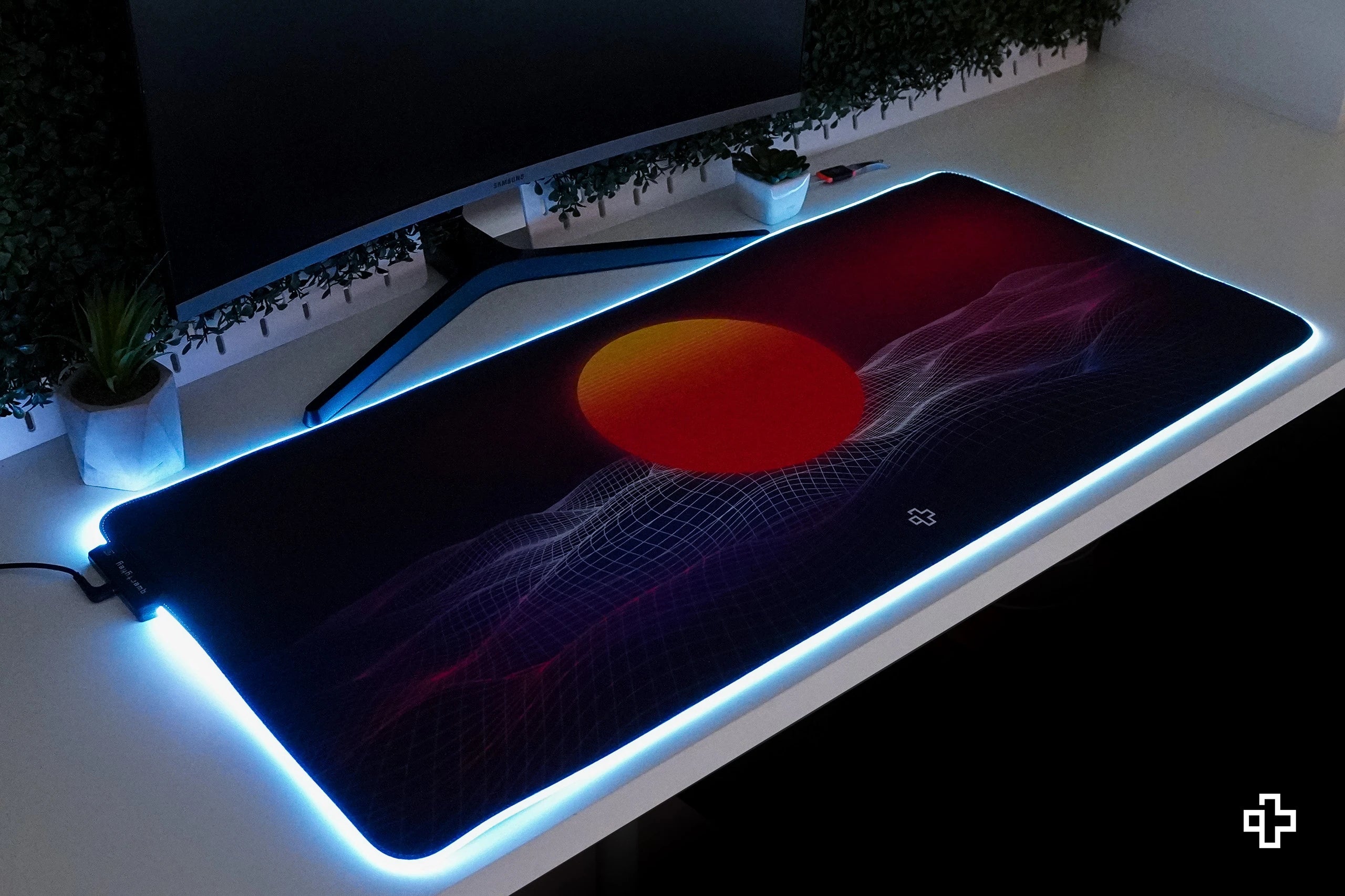 Deskmat Mousepad QwertyKey RGB CyberWave Software 4mm margini cuciti