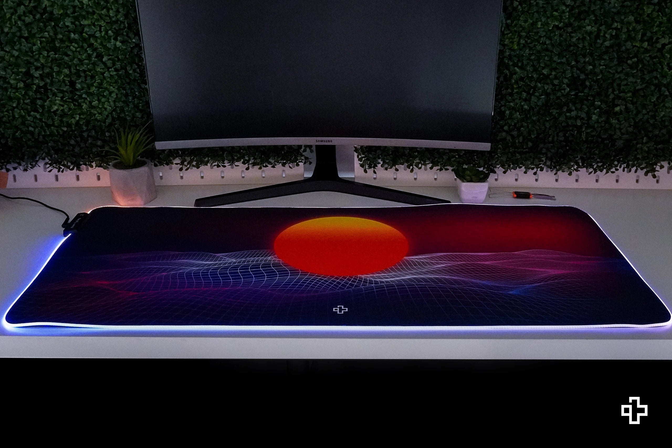 Deskmat Mousepad QwertyKey RGB CyberWave Software 4mm margini cuciti