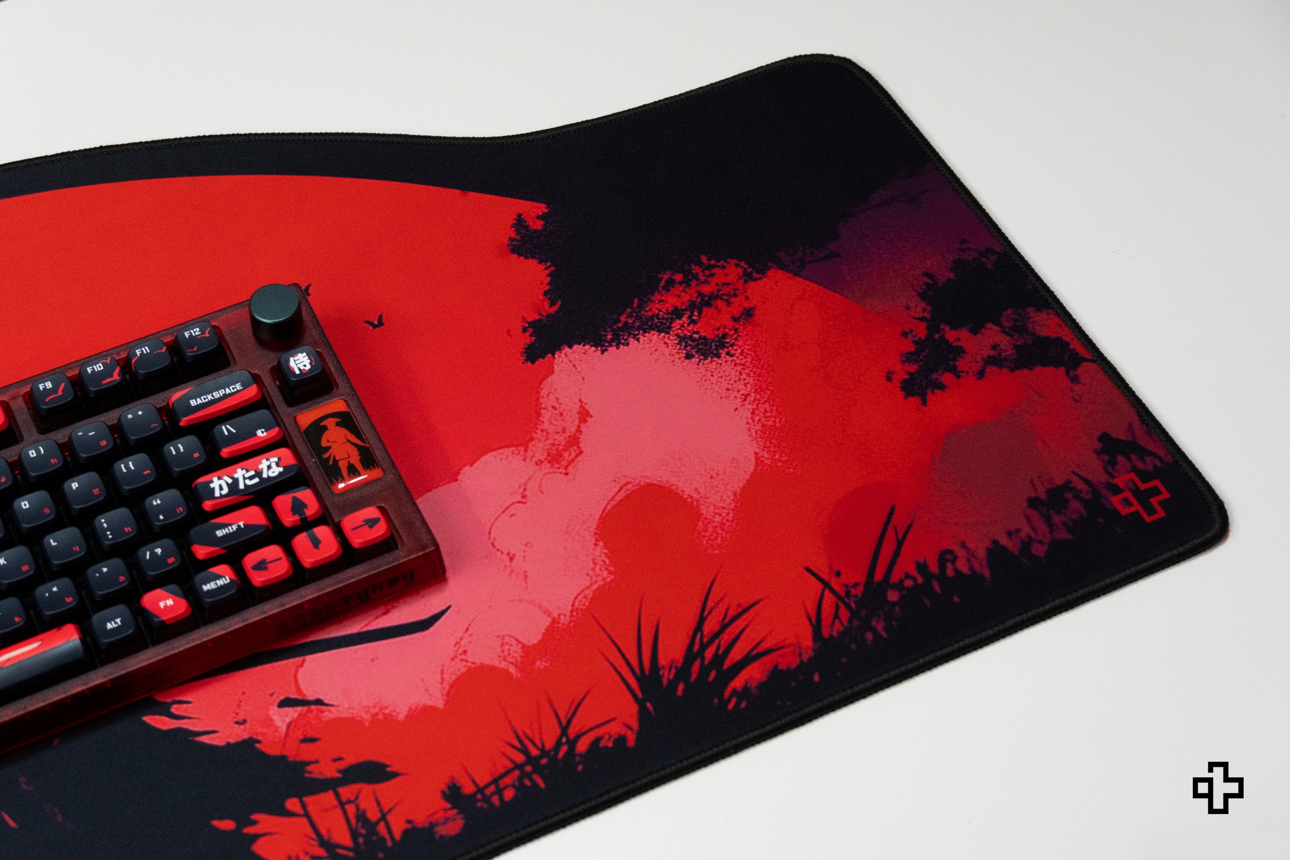 Deskmat Mousepad QwertyKey Samurai 4mm margin cusute