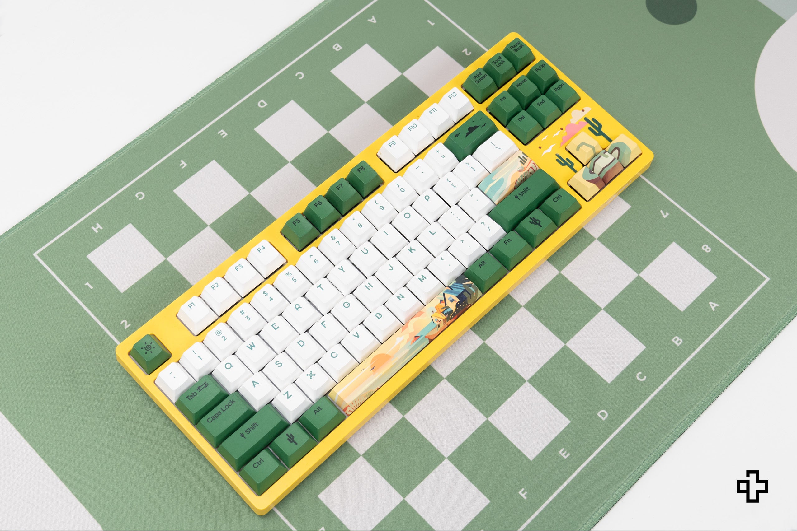 Skrivbordsmatta Musmatta QwertyKey Schack 4 mm marginal cusute