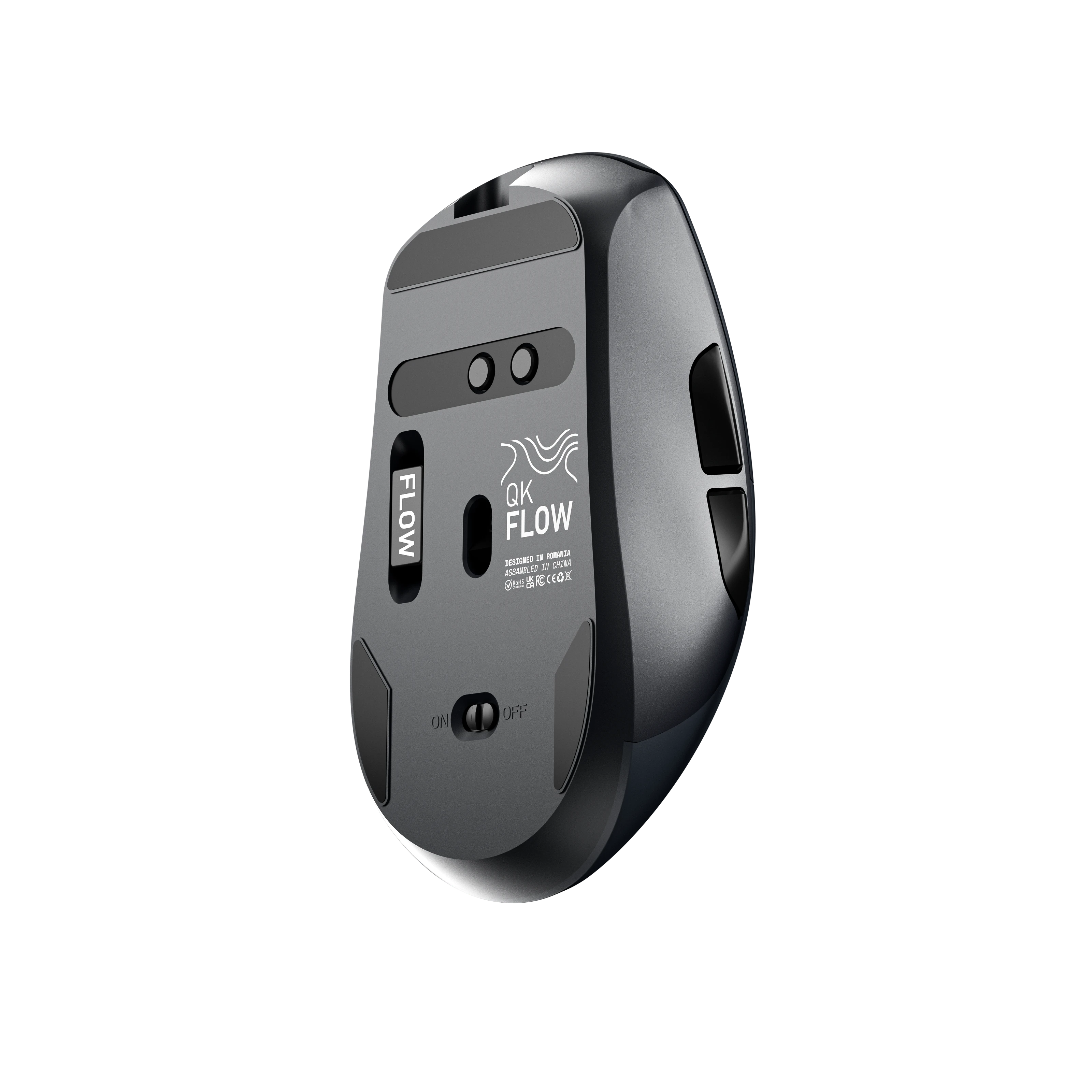 Maus QwertyKey Flow Office Bluetooth kabellos RGB Schwarz