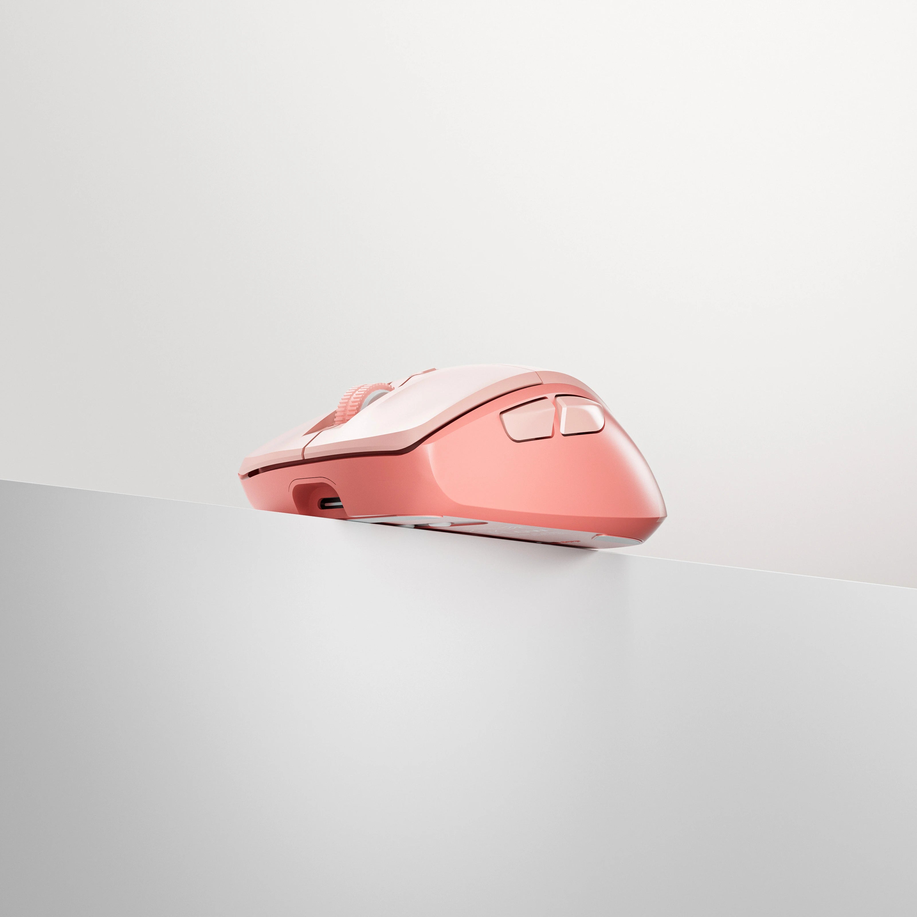 Mysz QwertyKey Flow Office Bluetooth Bezprzewodowa RGB Różowa