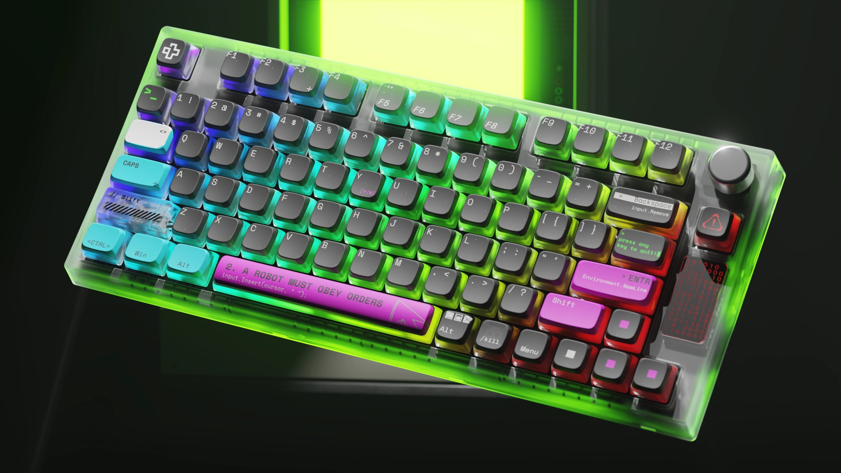 Terminal QwertyKey75 Bluetooth sans fil Hotswap RGB VIA/QMK Clavier mécanique de jeu monté sur joint